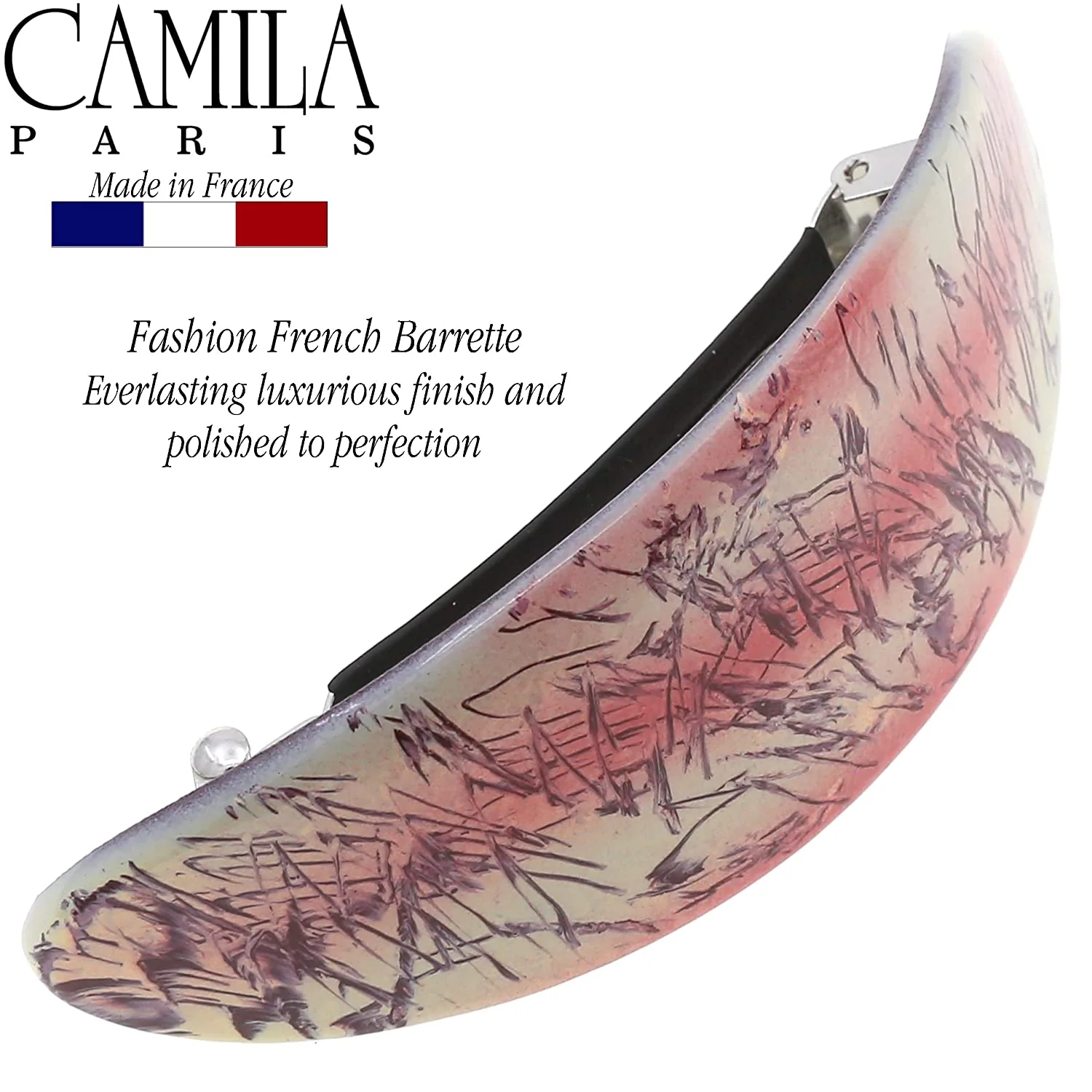 Camila Paris Large Hand Painted Oval No-Slip Barrette - Image 11