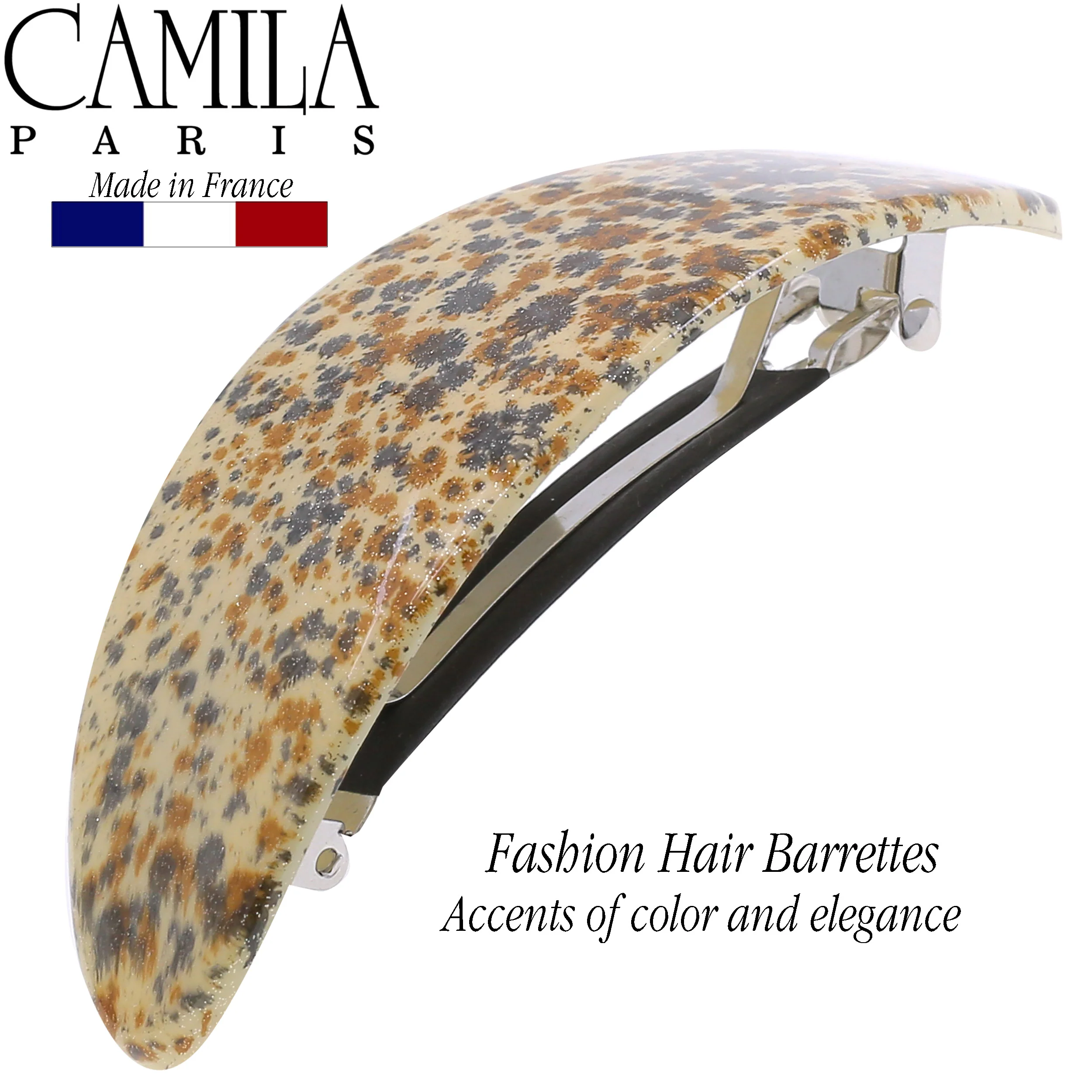 Camila Paris Large Hand Painted Oval No-Slip Barrette - Image 23