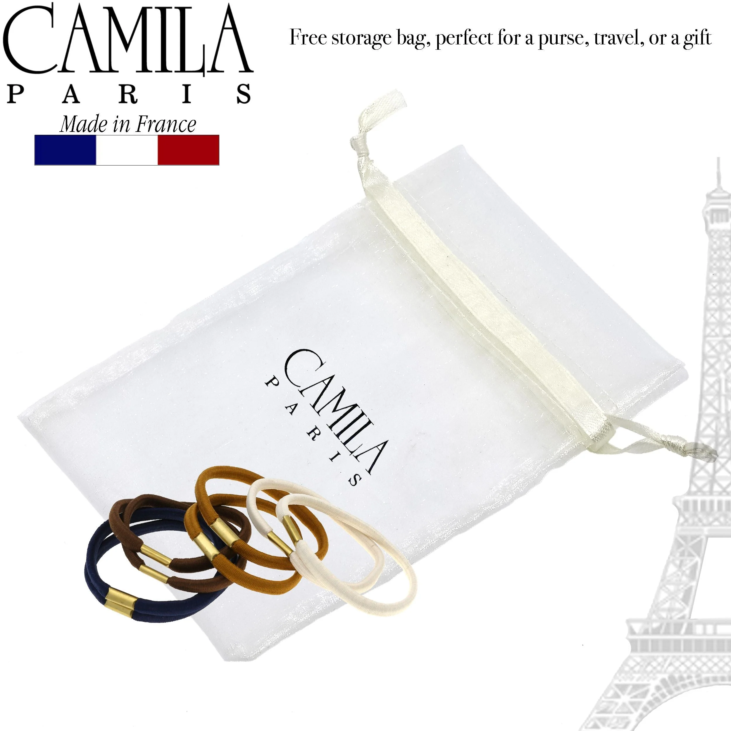 Camila Paris Metal Clasp Hair Tie 5-Pack - Image 4