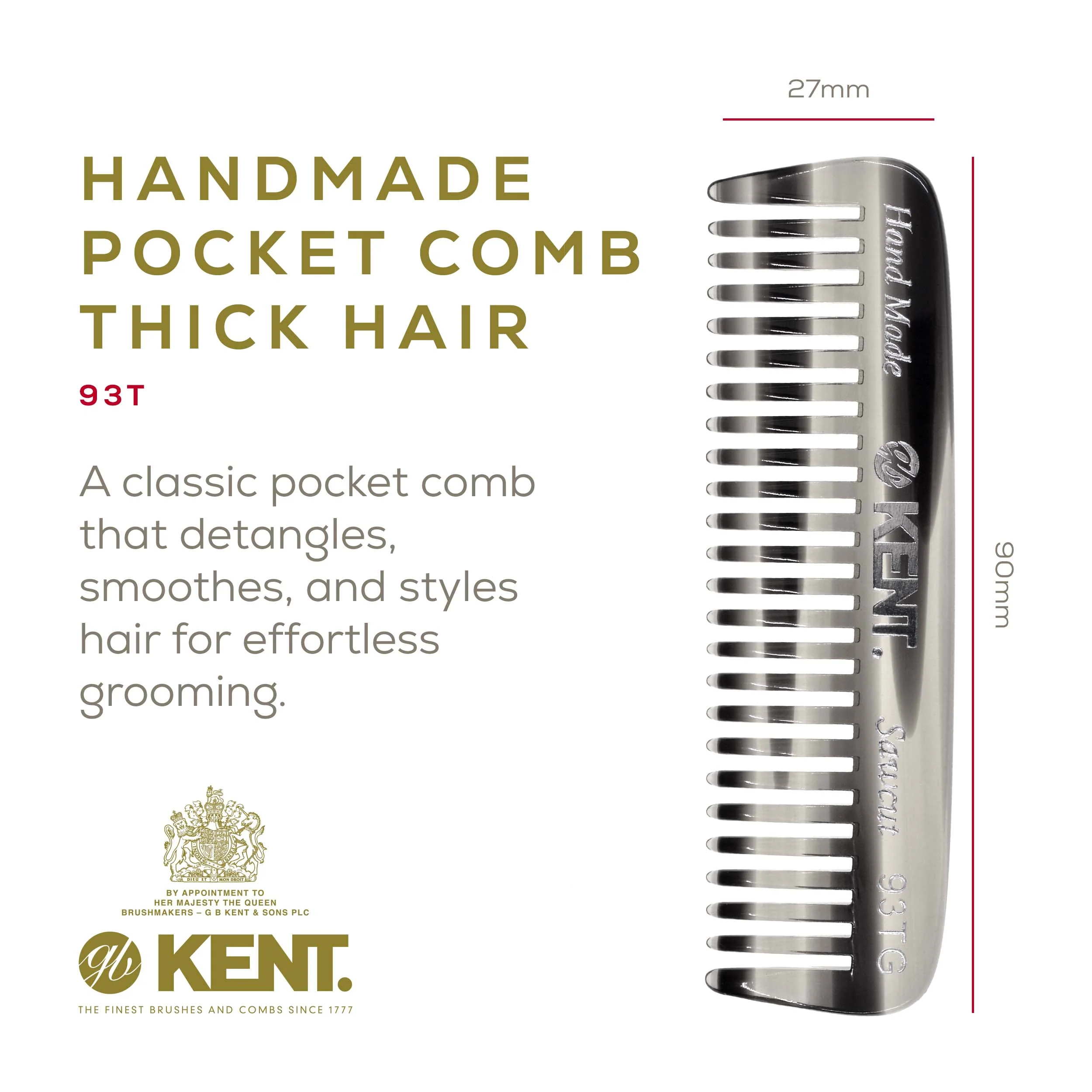 Mini Wide Tooth Detangling Beard Comb - Image 14
