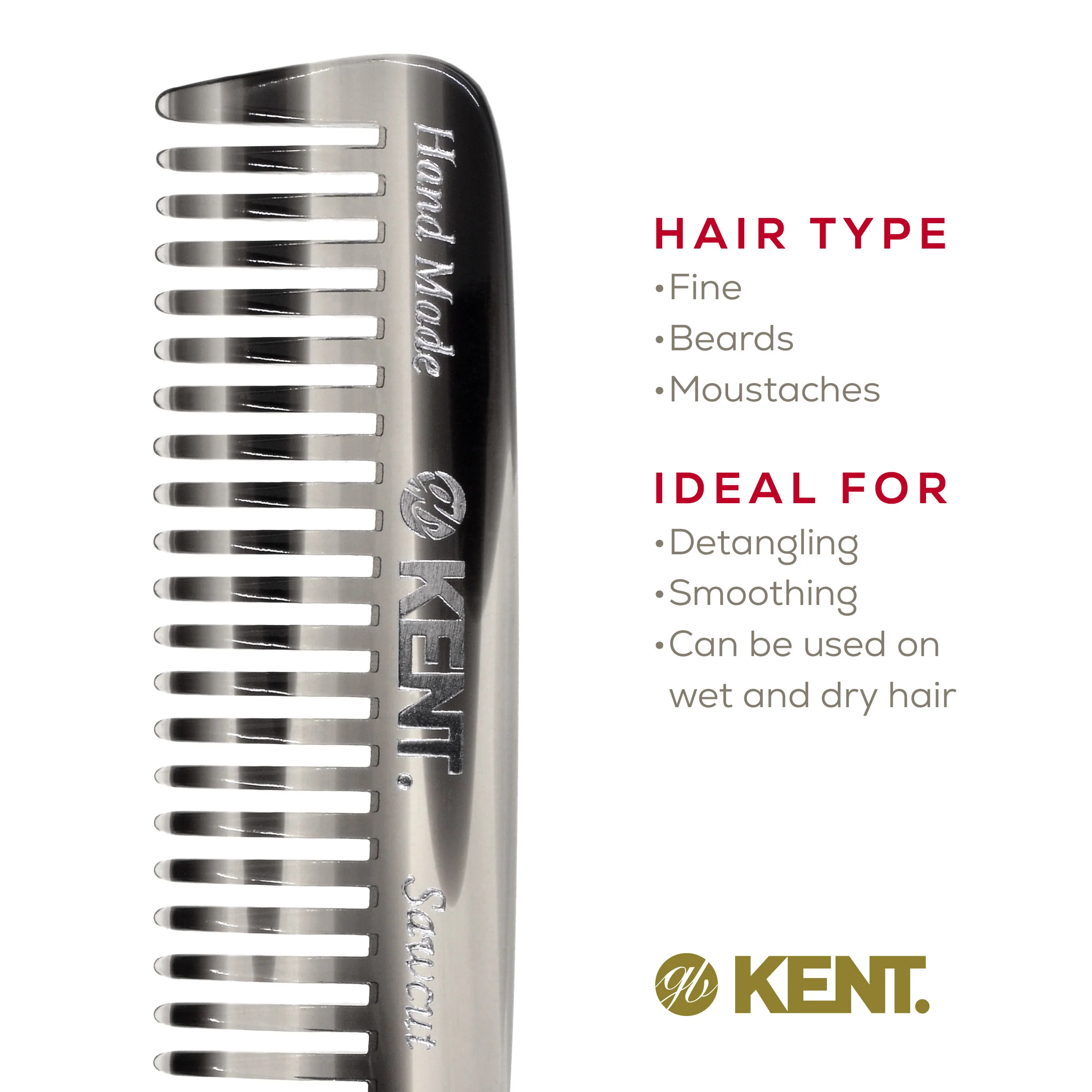 Mini Wide Tooth Detangling Beard Comb - Image 18