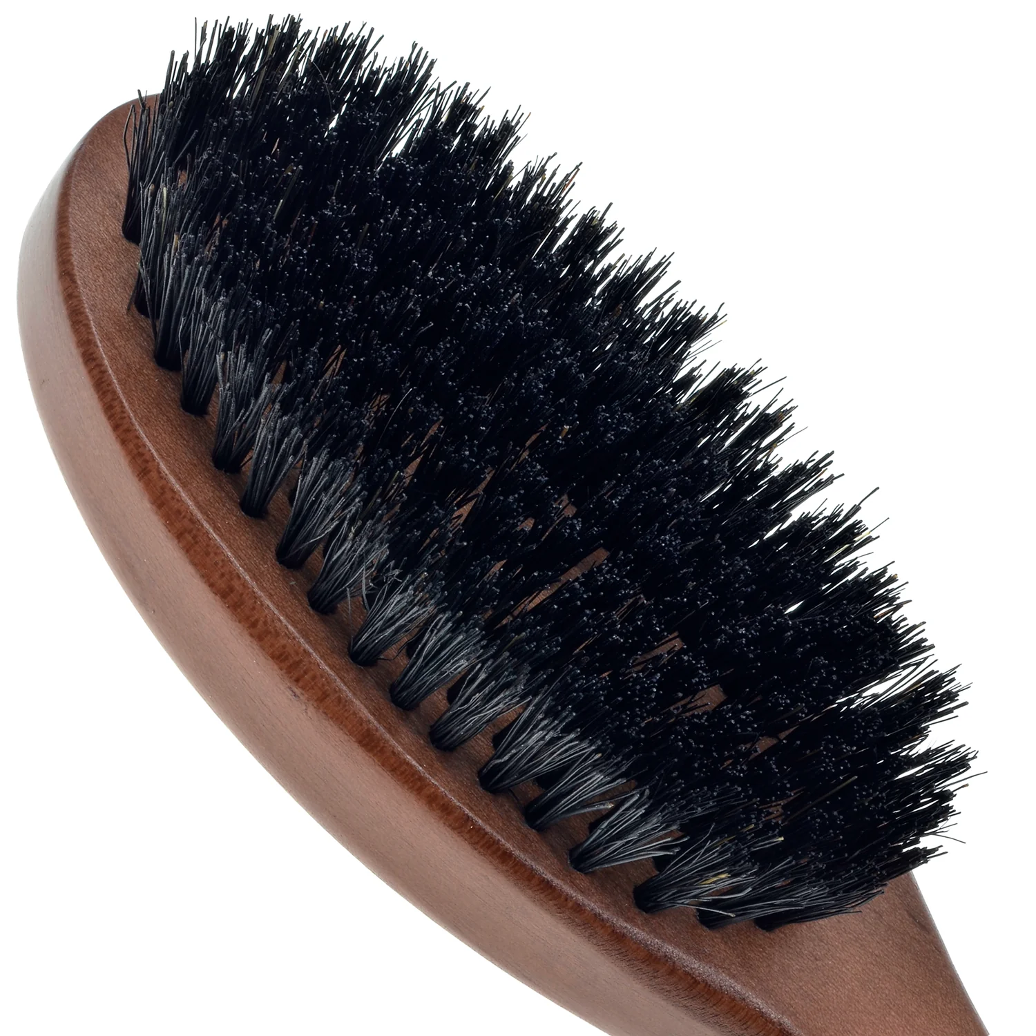 Murai Boar Bristle Oval Cherrywood Facial Hair Brush - Image 4