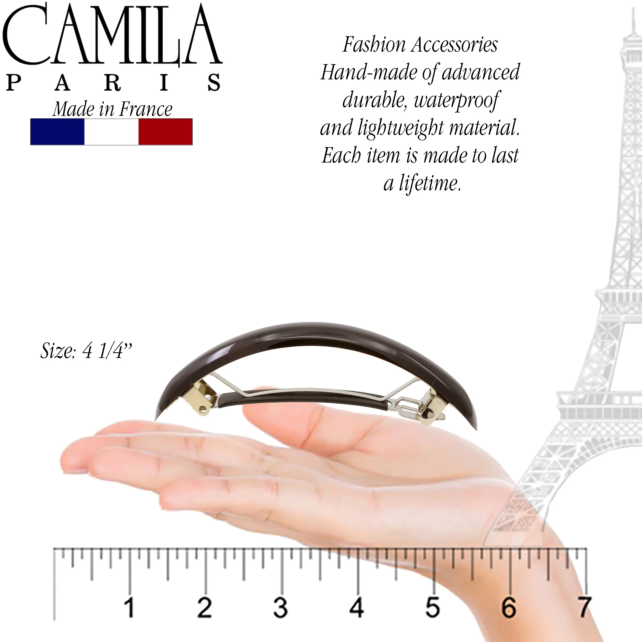 Camila Paris Narrow Arc Rectangle Barrette - Image 2