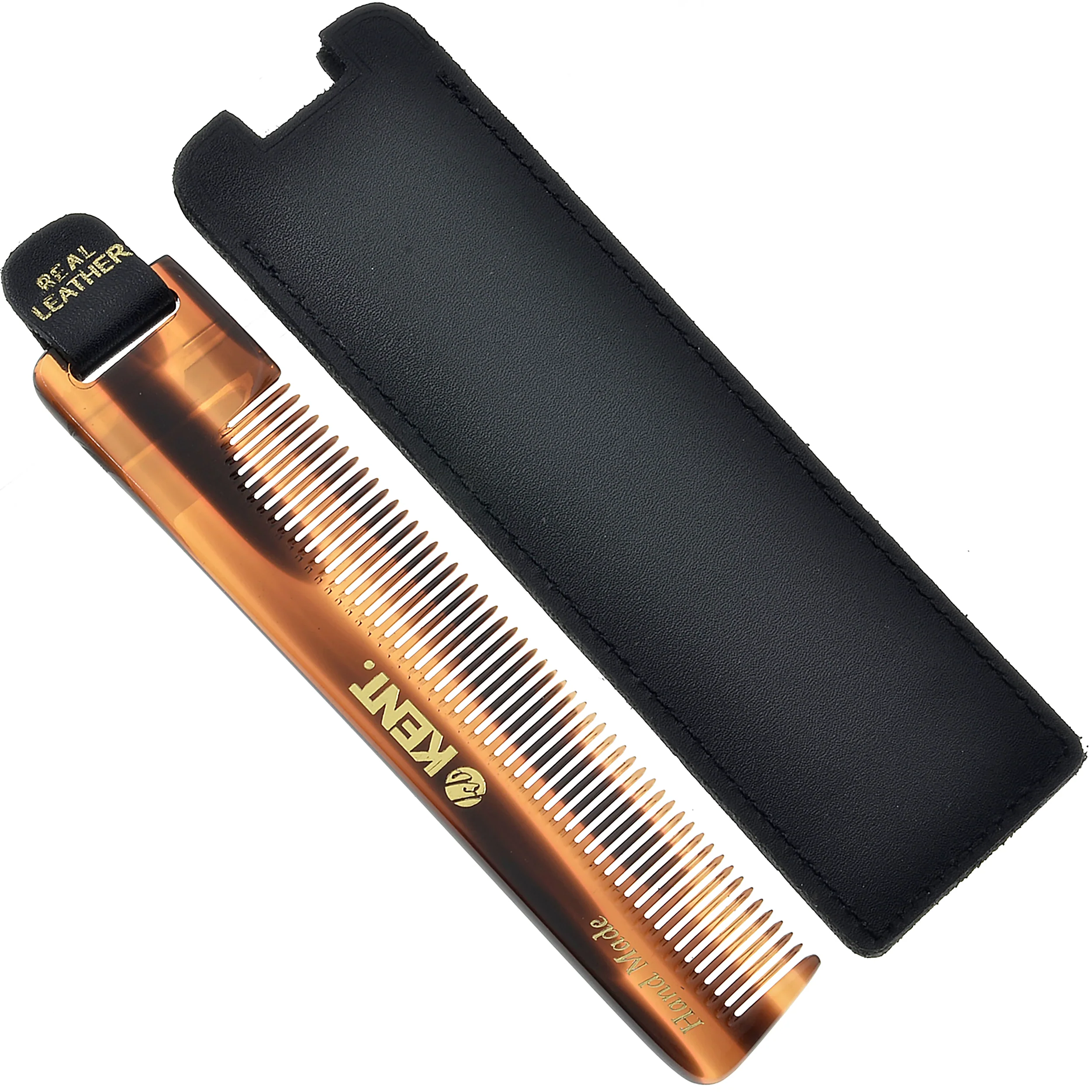 Kent NU22 Fine Comb with Leather Case