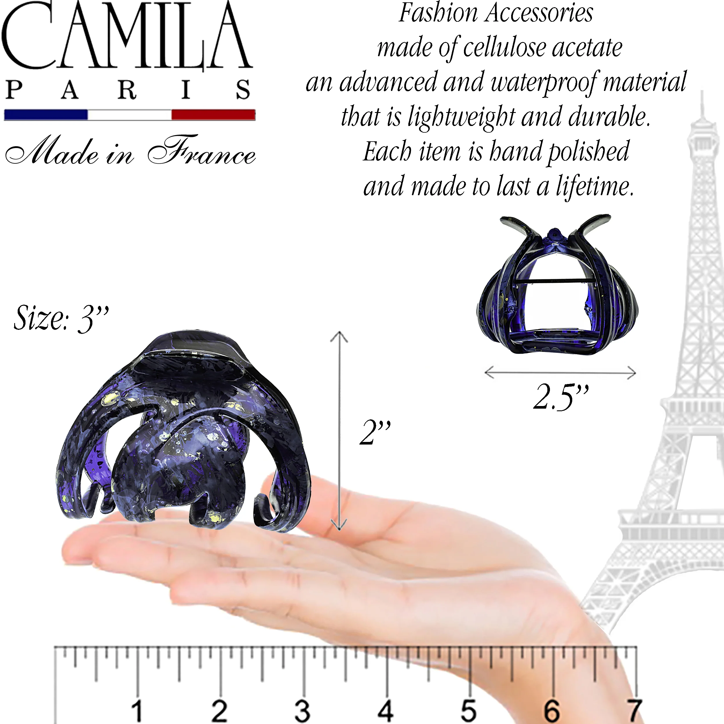 Camila Paris Octopus Hair Clips Hand Painted - Image 2