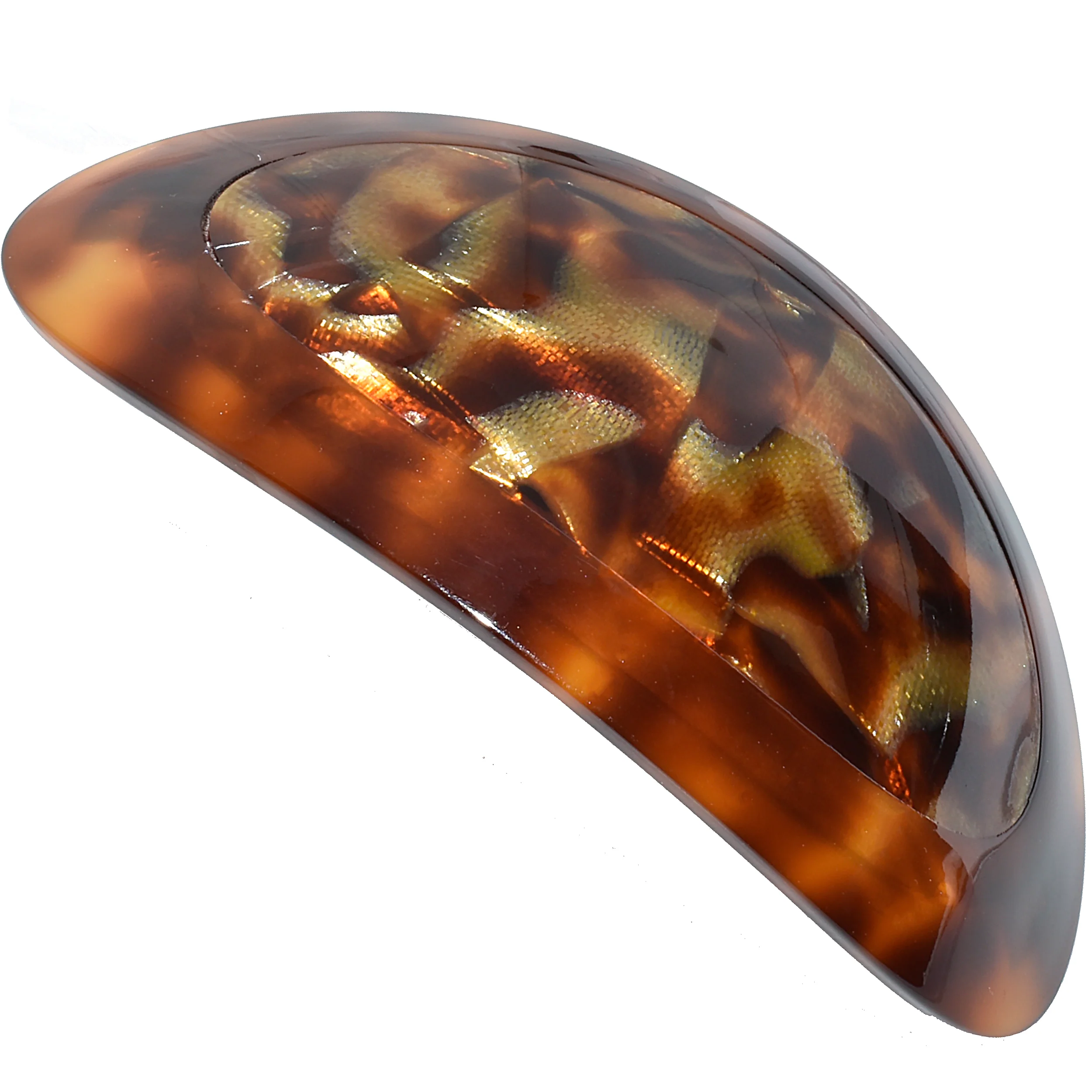 Camila Paris Oval Dual-Tone Handmade Barrette