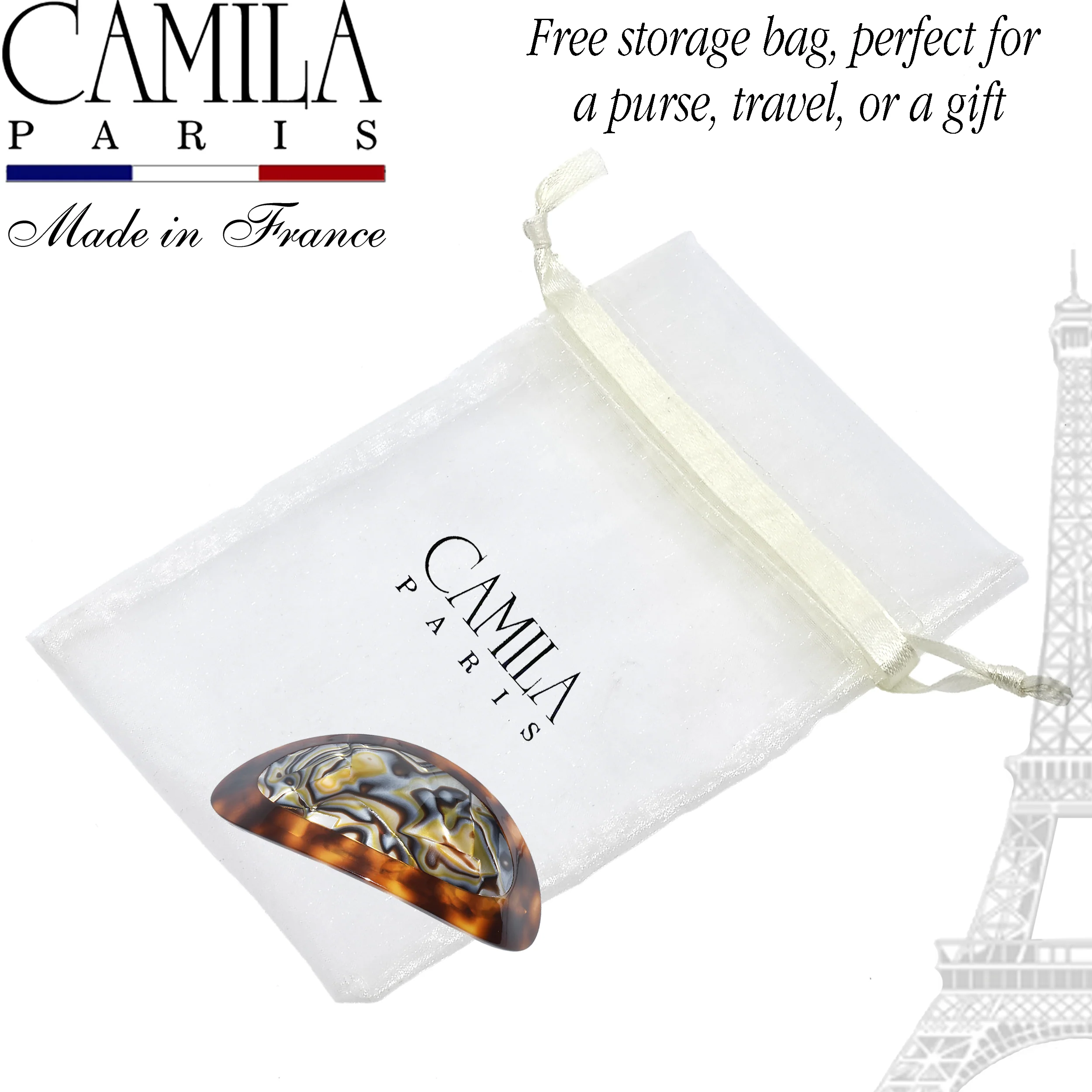Camila Paris Oval Dual-Tone Handmade Barrette - Image 11