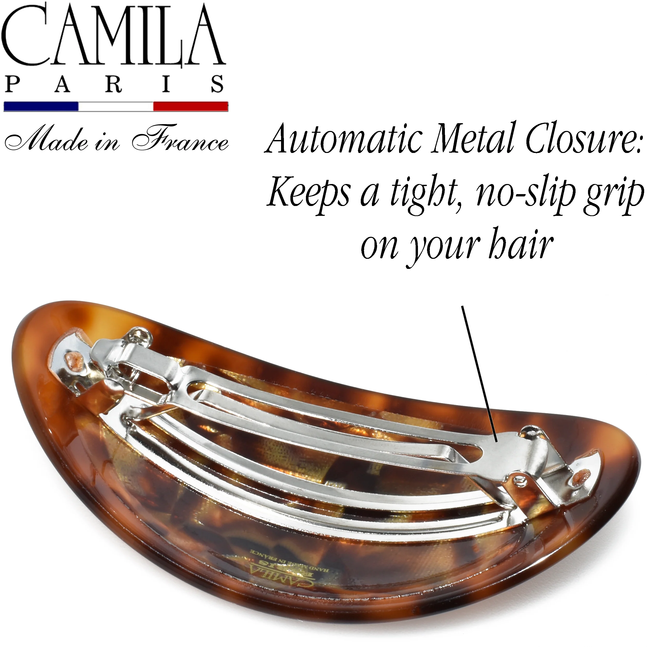 Camila Paris Oval Dual-Tone Handmade Barrette - Image 4