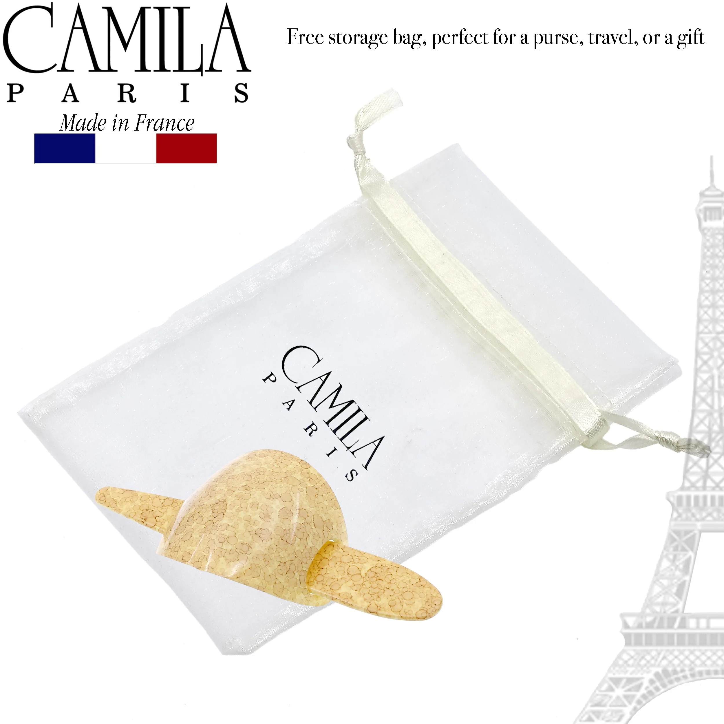 Camila Paris Oval Hair Slide with Swarovski Crystals - Image 12