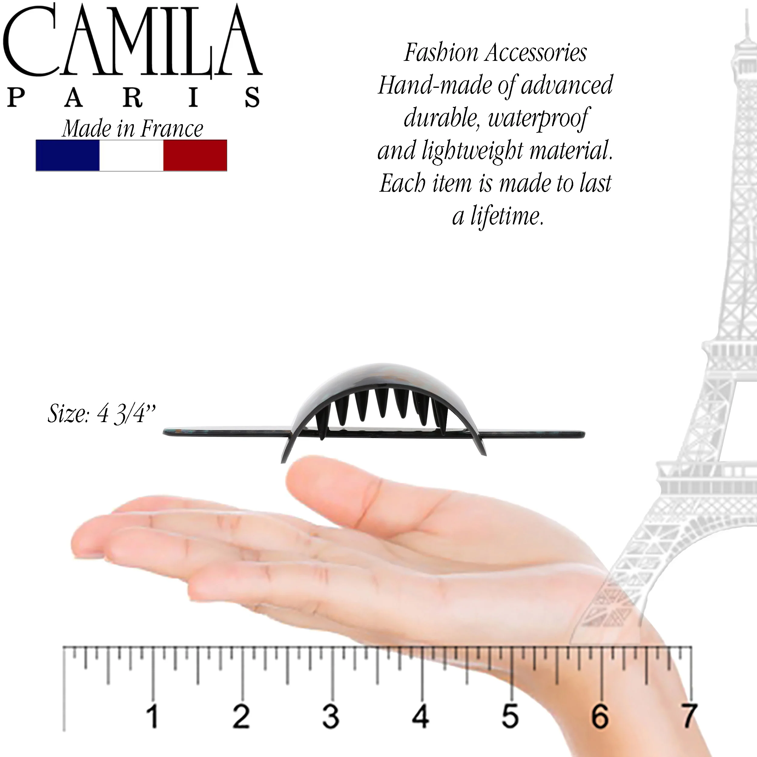 Camila Paris Oval Hair Slide with Swarovski Crystals - Image 14