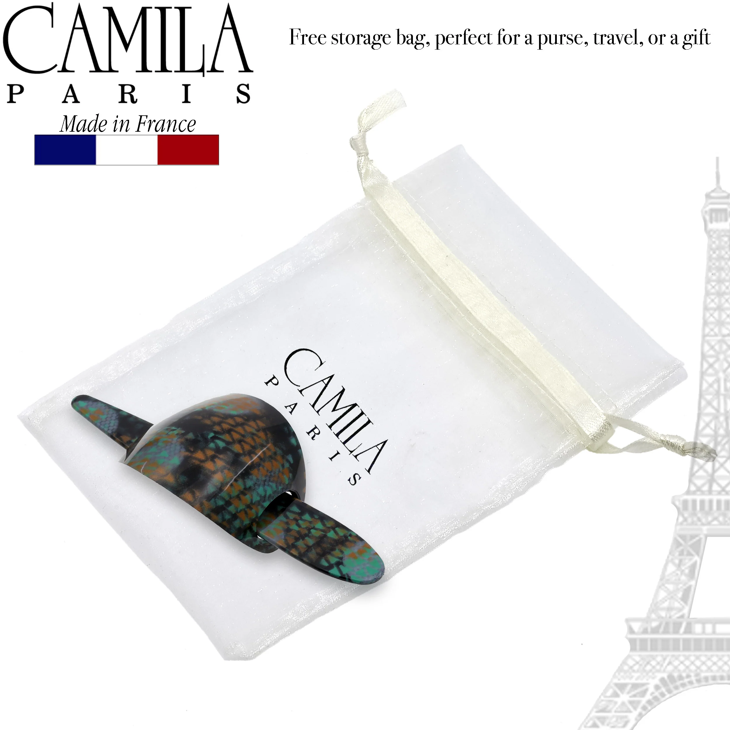 Camila Paris Oval Hair Slide with Swarovski Crystals - Image 16