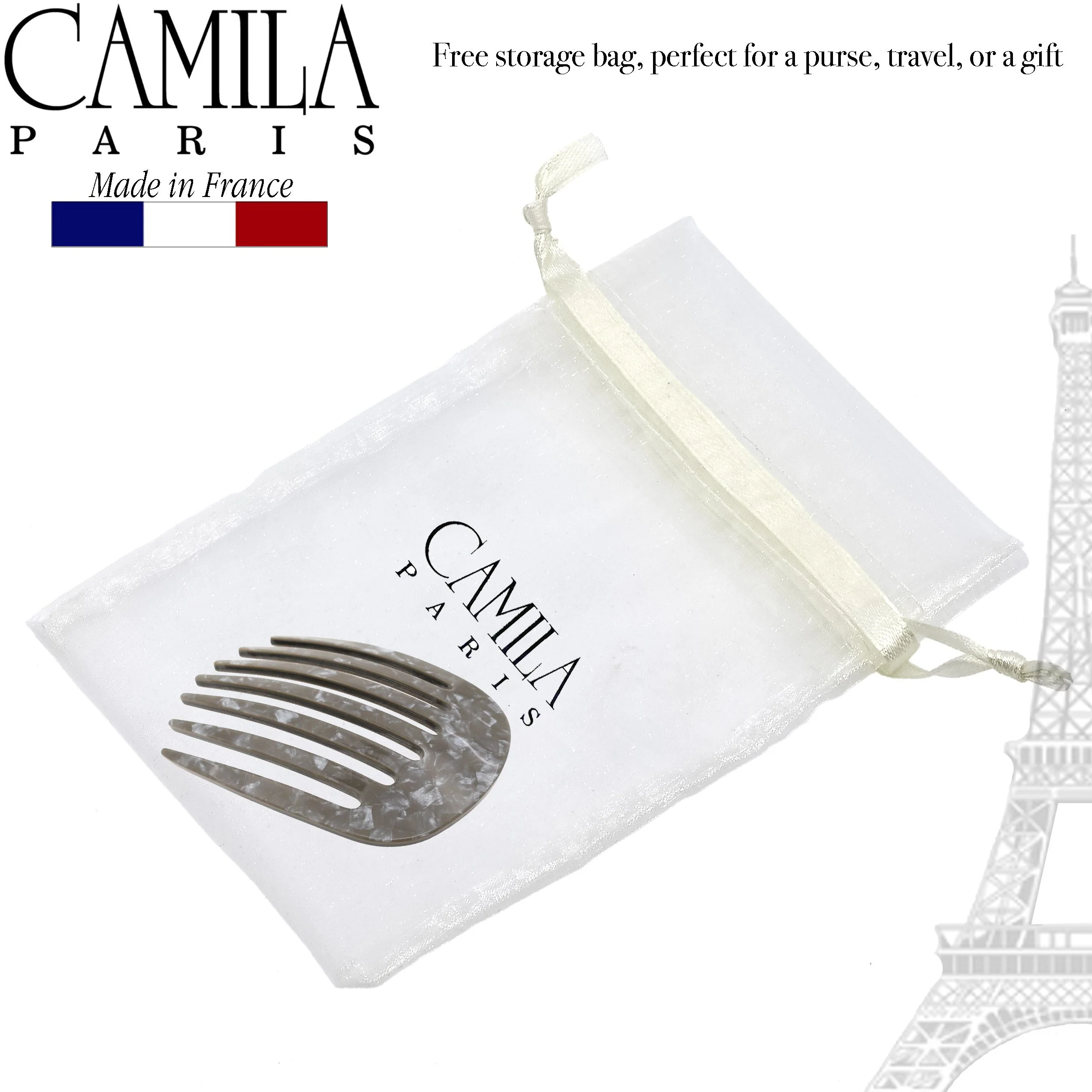 Camila Paris Round Classic 7-Tooth Side Comb - Image 11