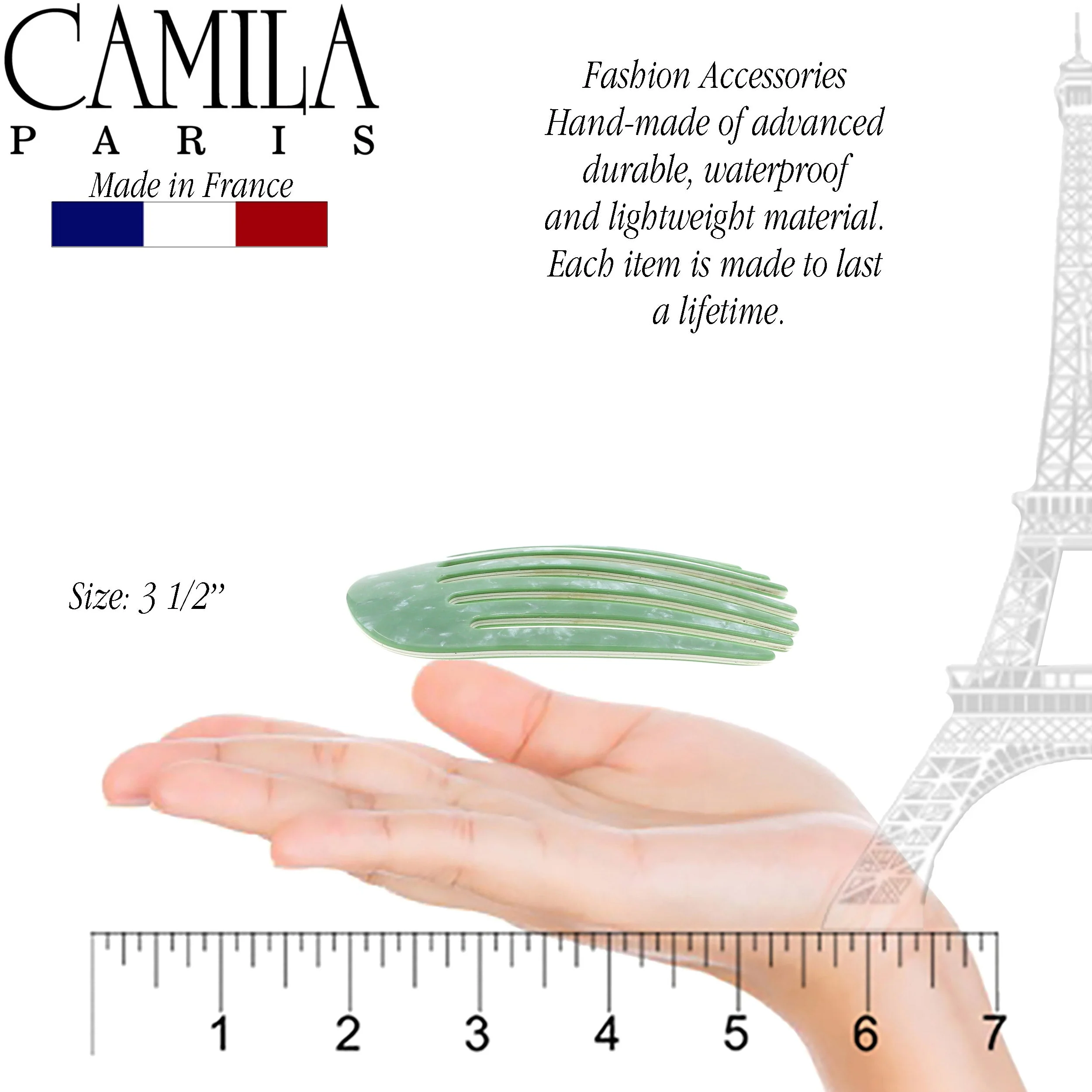Camila Paris Round Classic 7-Tooth Side Comb - Image 14