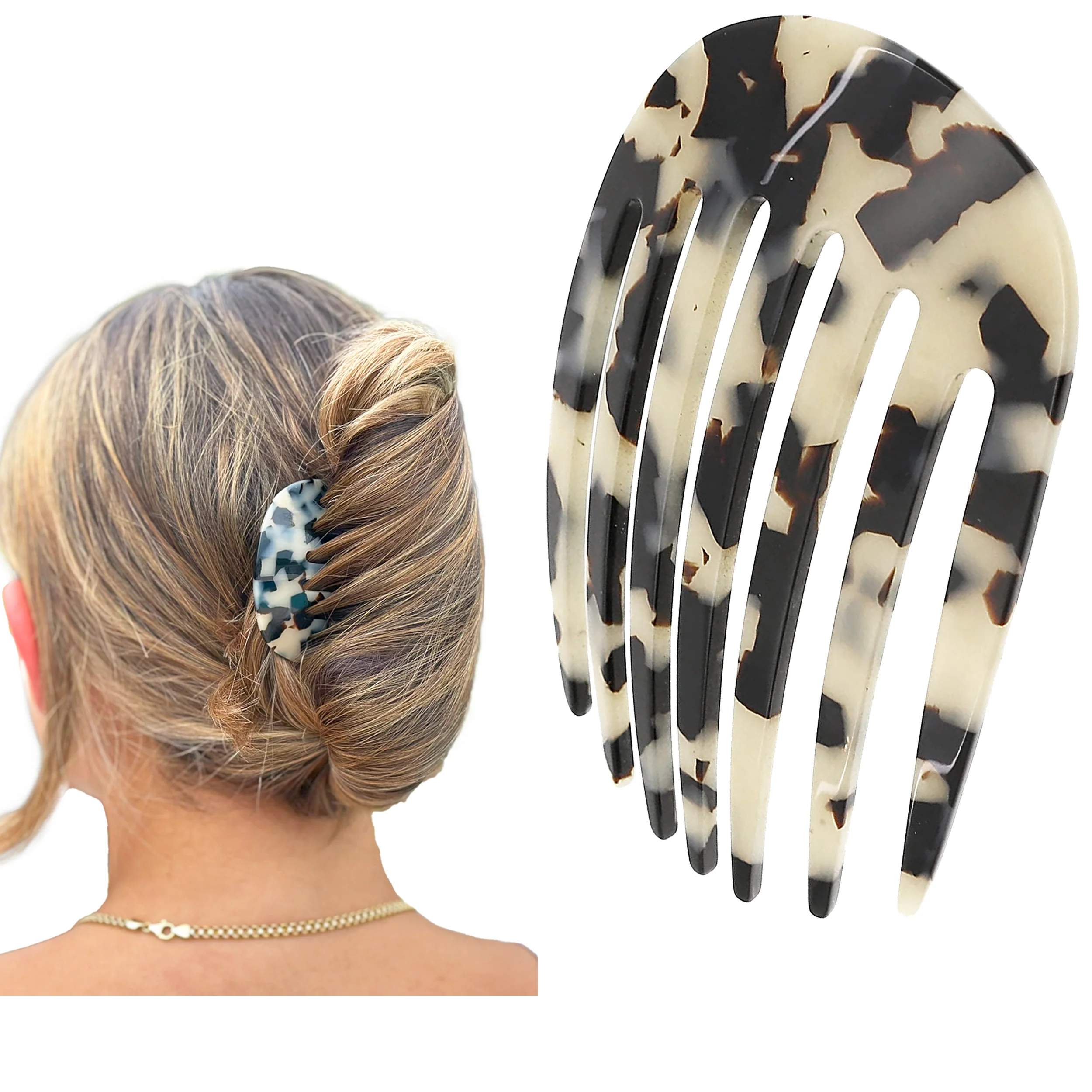 Camila Paris Round Classic 7-Tooth Side Comb - Image 4