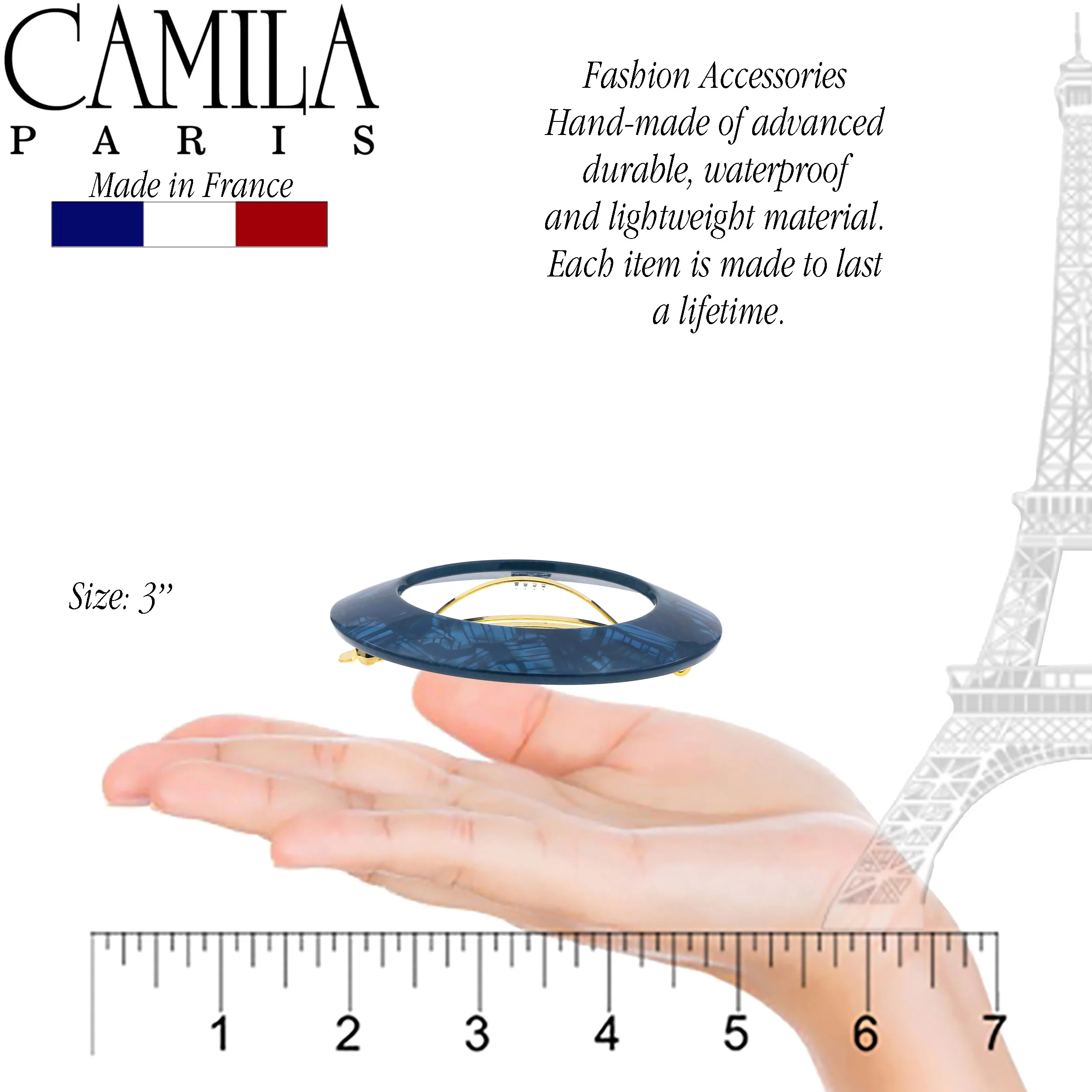 Camila Paris Round Cutout Barrette - Image 6