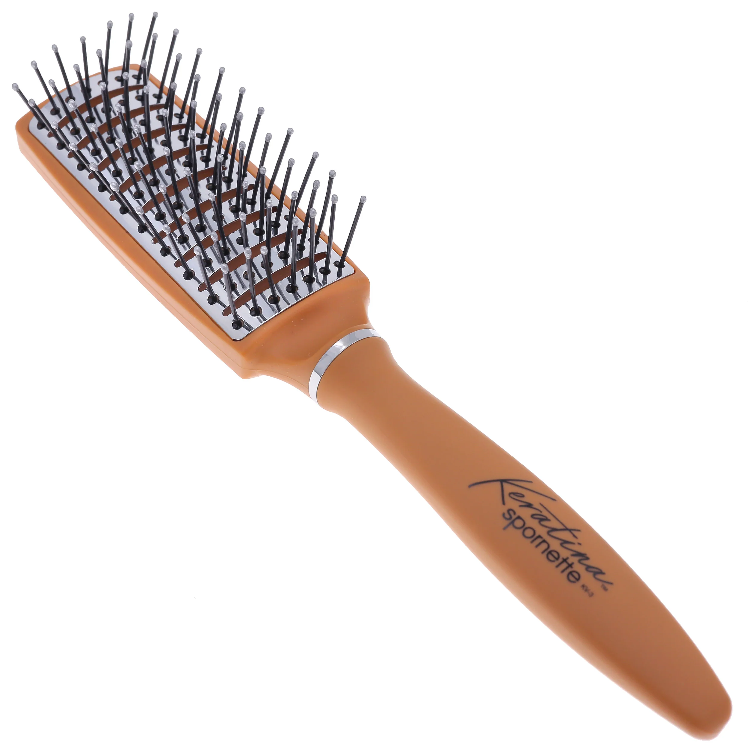 "Keratina" Vented Hair Brush with Nylon Ball-Tipped Bristles - Image 4