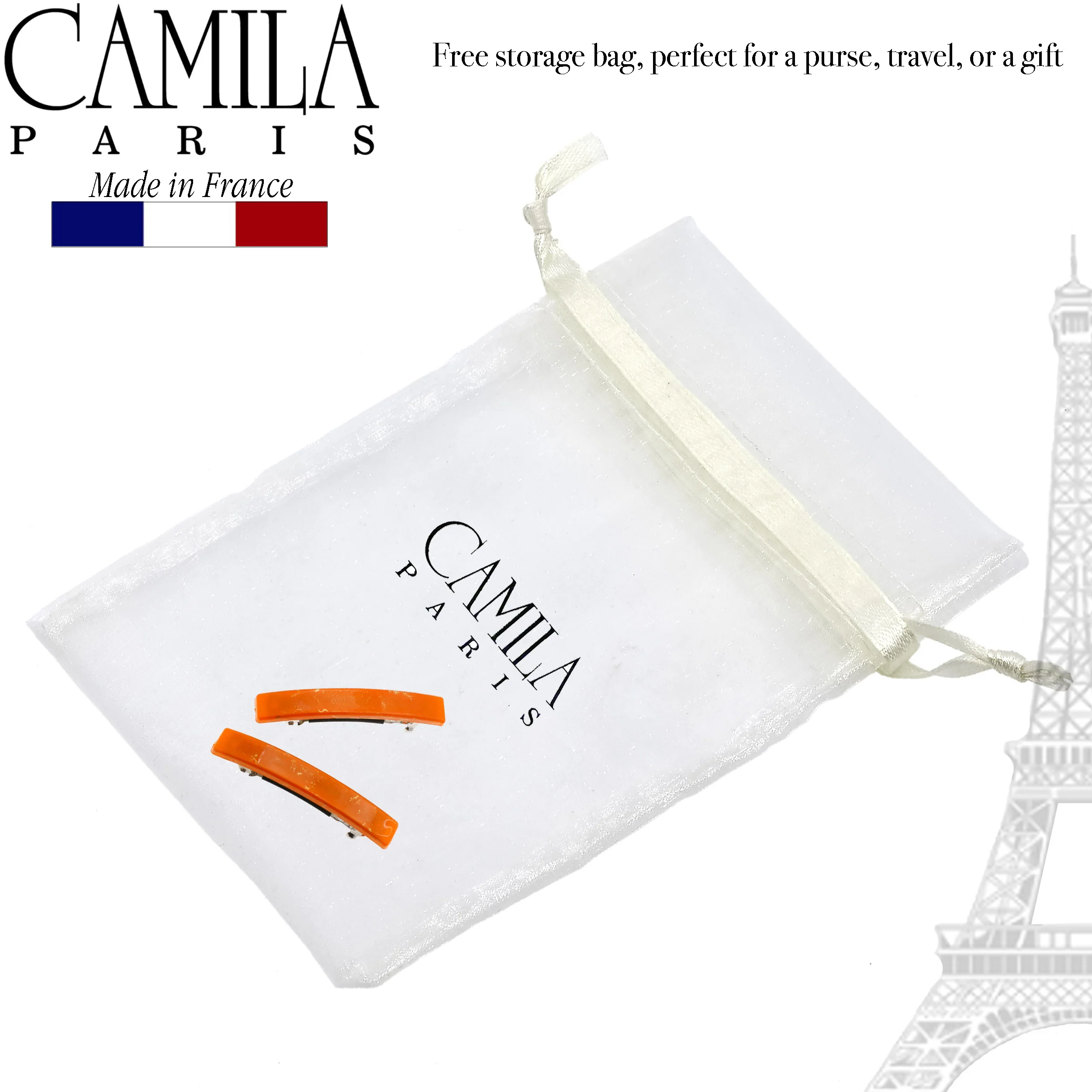 Camila Paris Skinny Rectangle No-Slip Barrette 2-Pack - Image 12