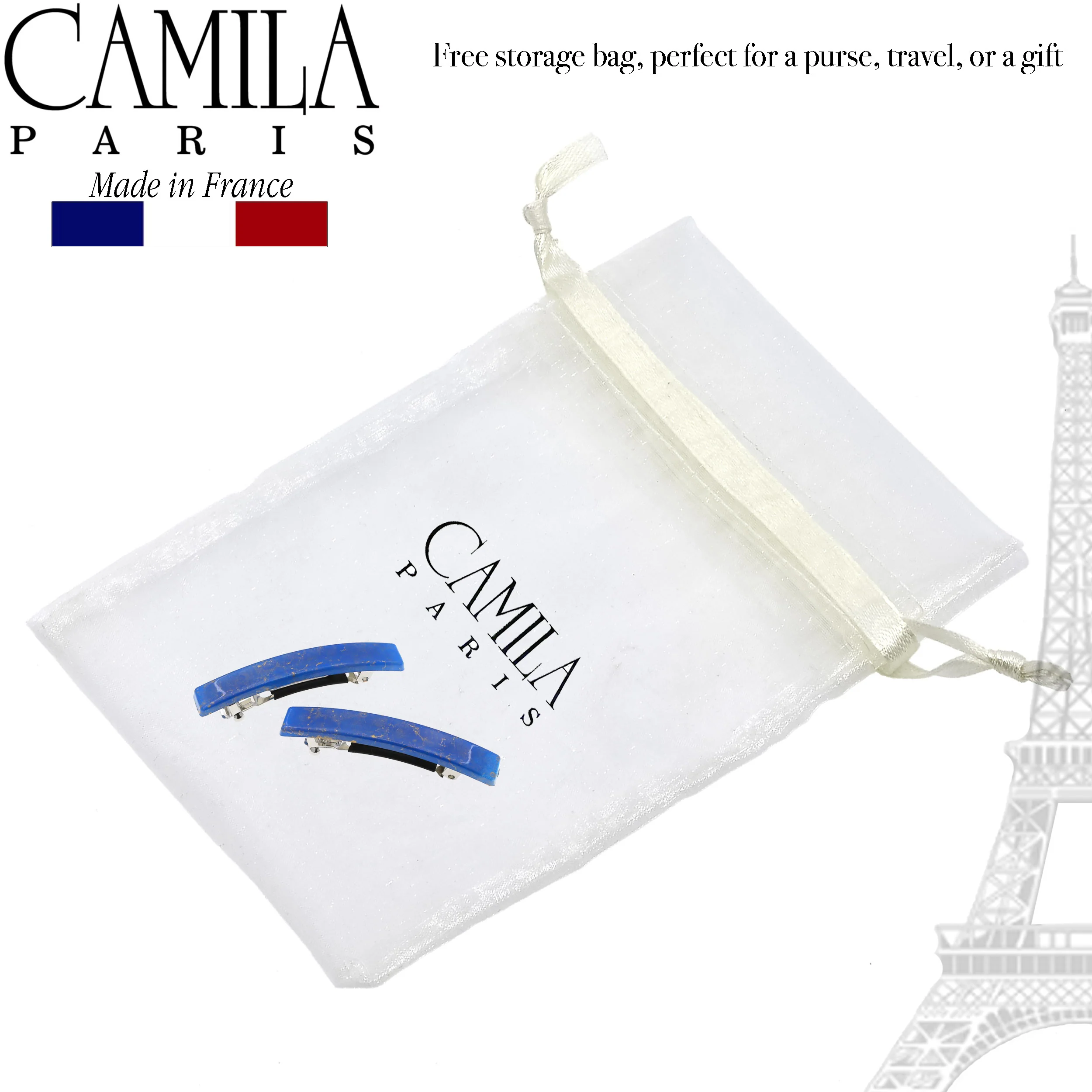 Camila Paris Skinny Rectangle No-Slip Barrette 2-Pack - Image 16