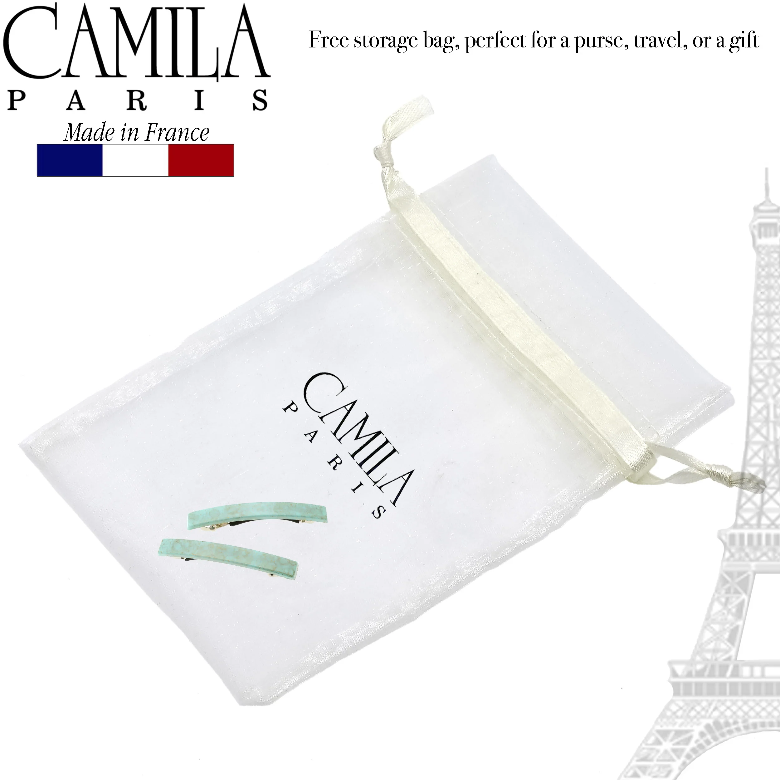 Camila Paris Skinny Rectangle No-Slip Barrette 2-Pack - Image 24