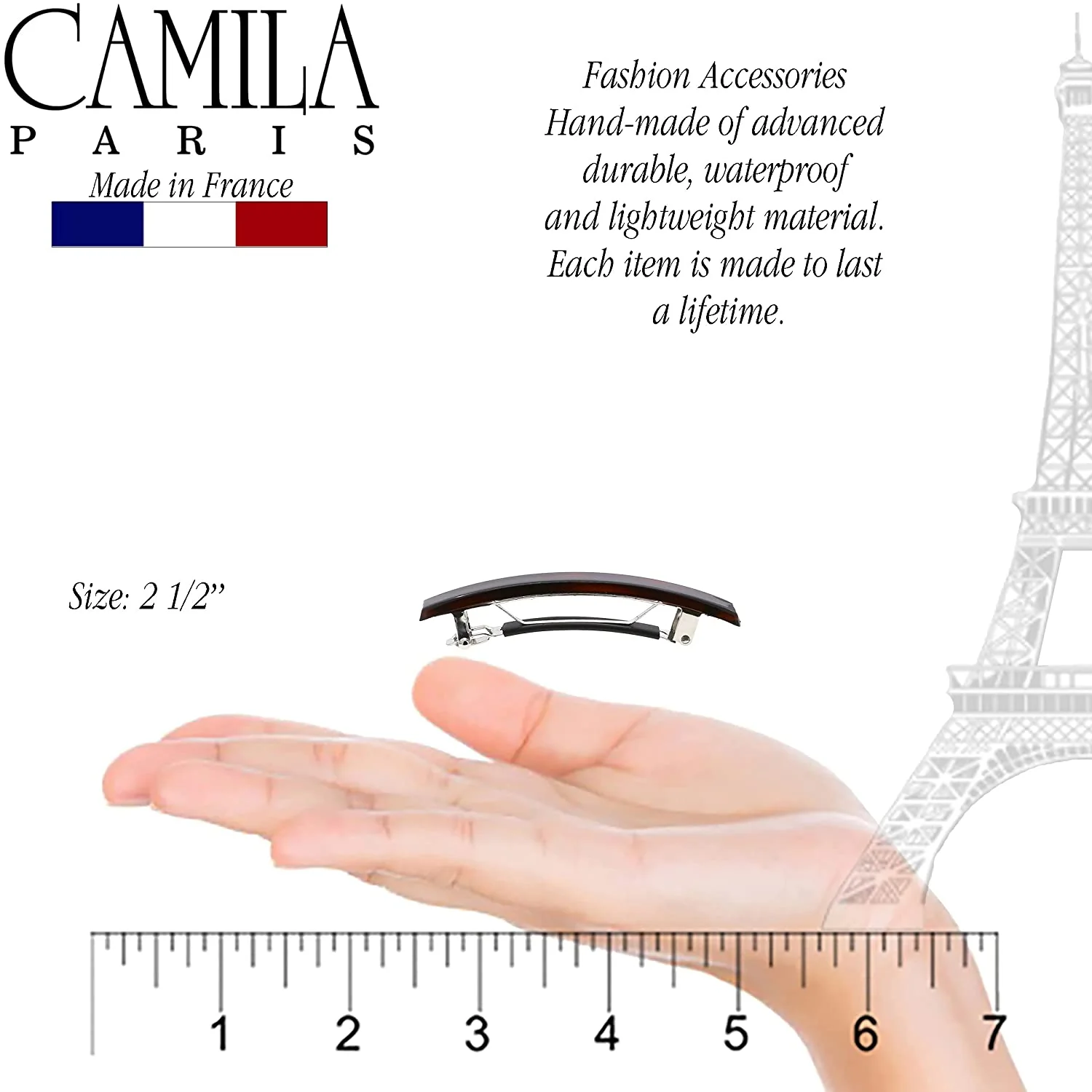 Camila Paris Skinny Rectangle No-Slip Barrette 2-Pack - Image 26