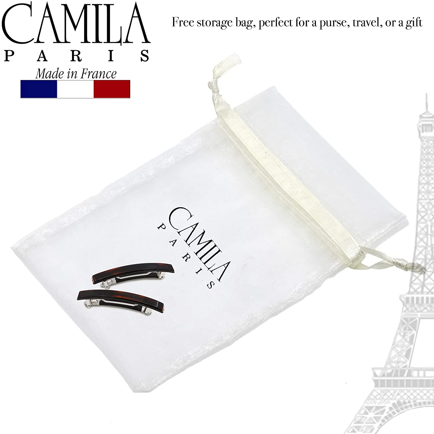 Camila Paris Skinny Rectangle No-Slip Barrette 2-Pack - Image 28
