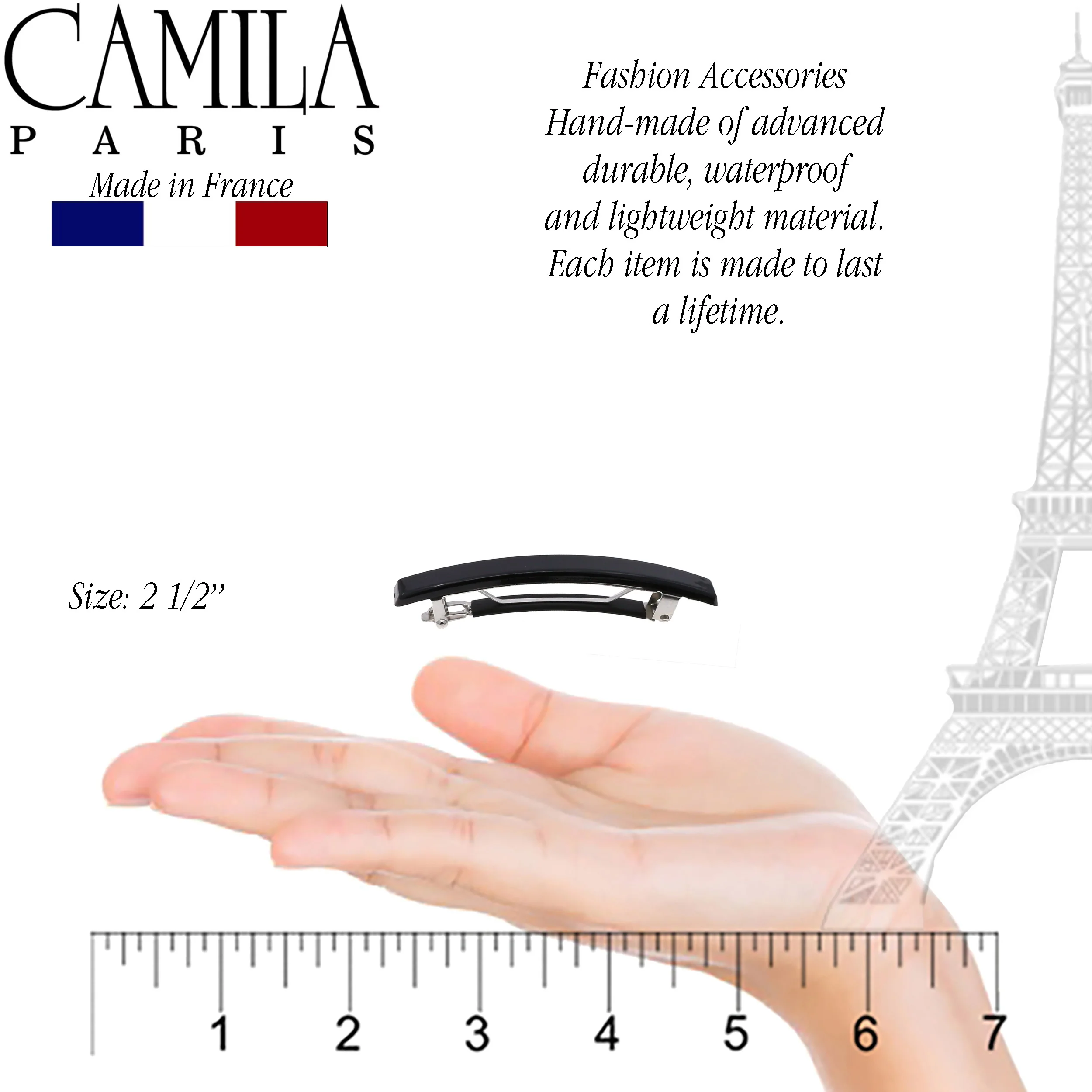 Camila Paris Skinny Rectangle No-Slip Barrette 2-Pack - Image 30