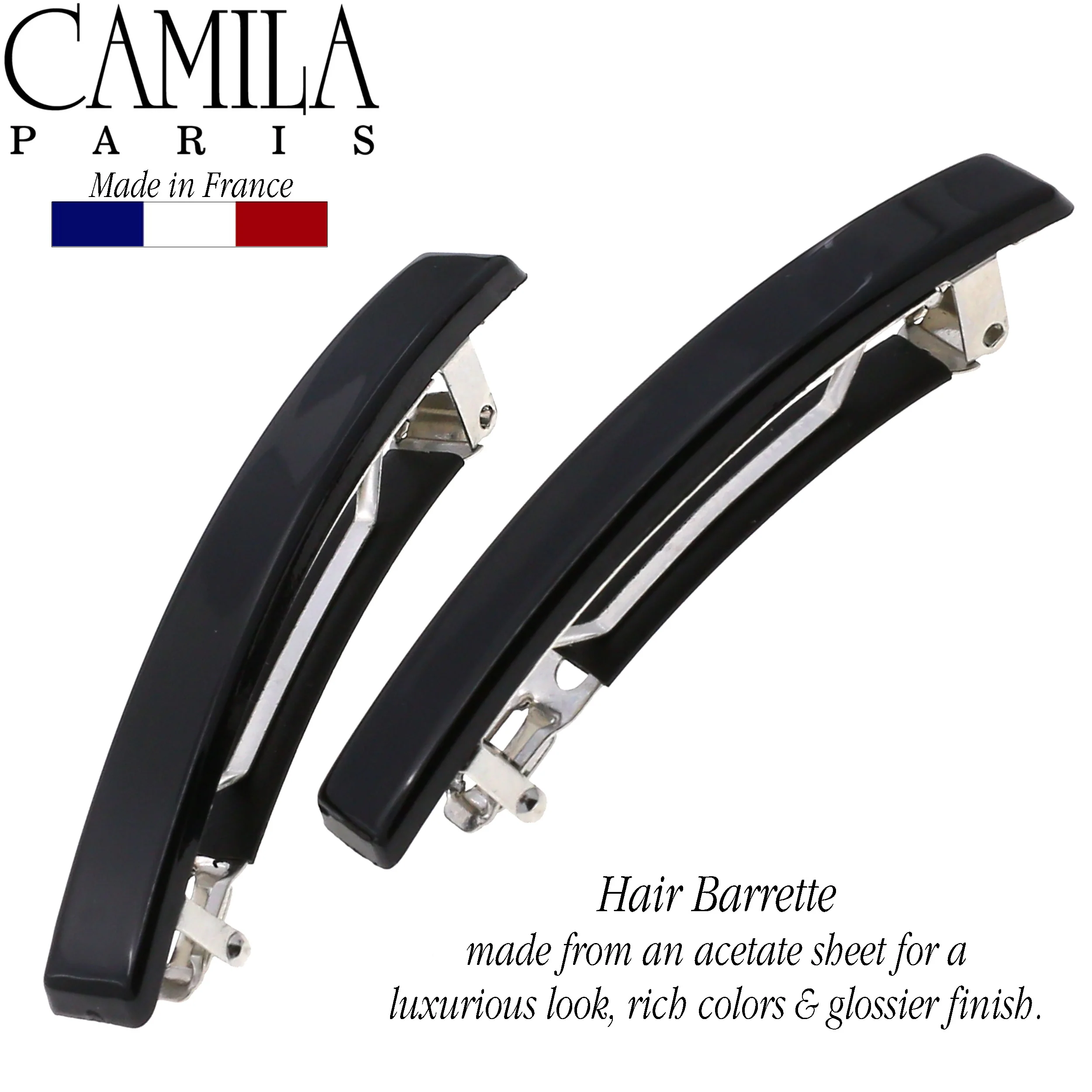 Camila Paris Skinny Rectangle No-Slip Barrette 2-Pack - Image 31