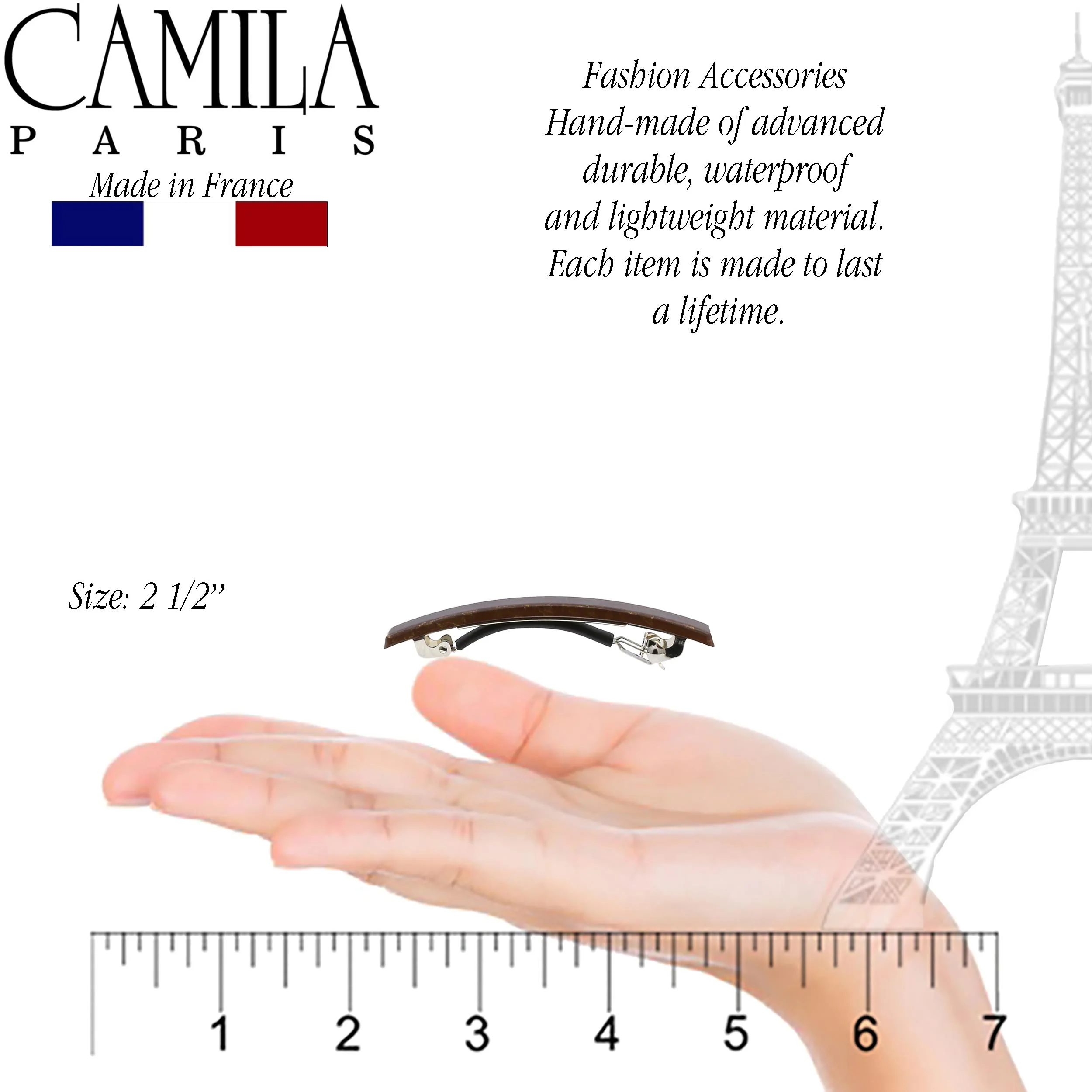 Camila Paris Skinny Rectangle No-Slip Barrette 2-Pack - Image 34