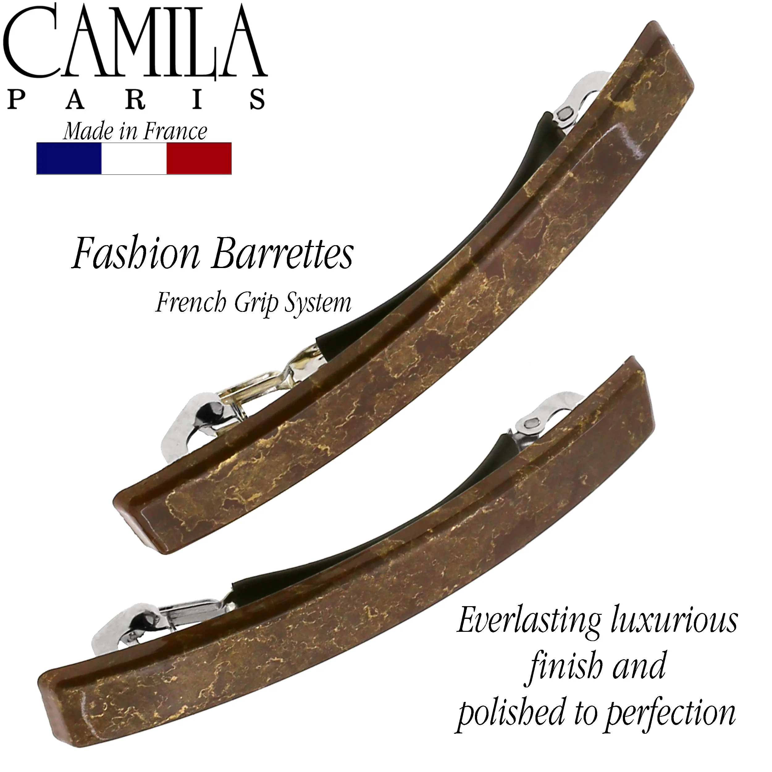 Camila Paris Skinny Rectangle No-Slip Barrette 2-Pack - Image 35