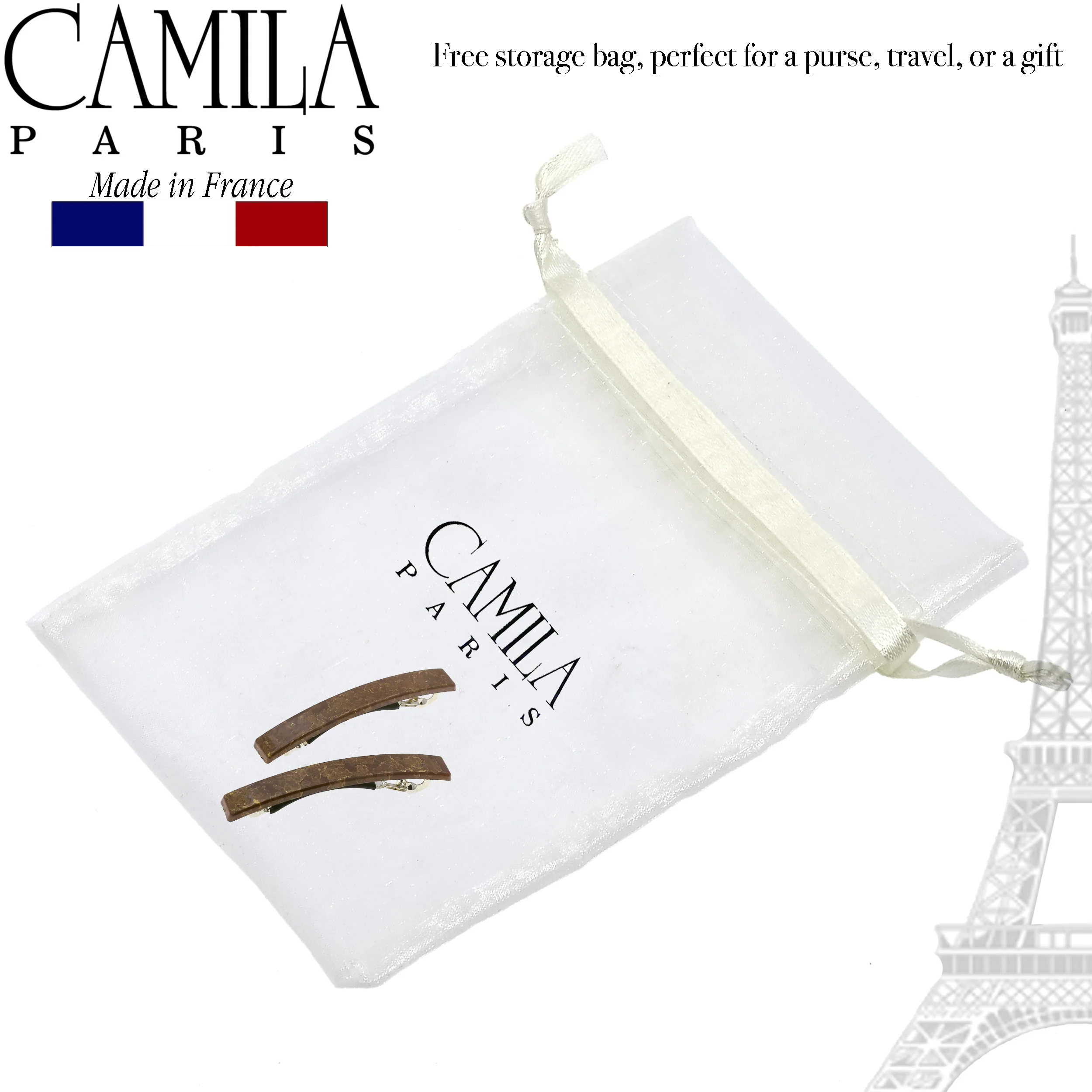 Camila Paris Skinny Rectangle No-Slip Barrette 2-Pack - Image 36
