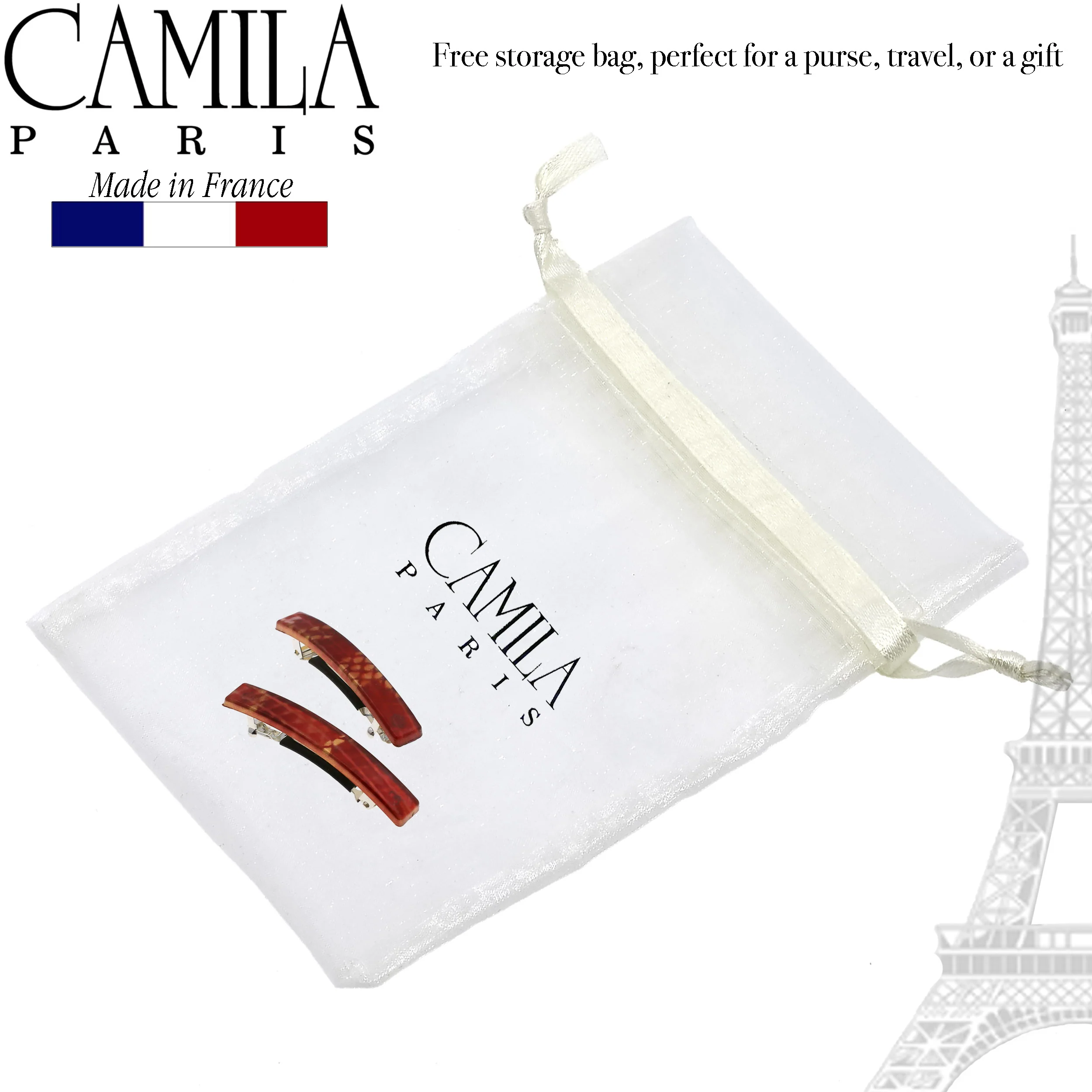 Camila Paris Skinny Rectangle No-Slip Barrette 2-Pack - Image 40