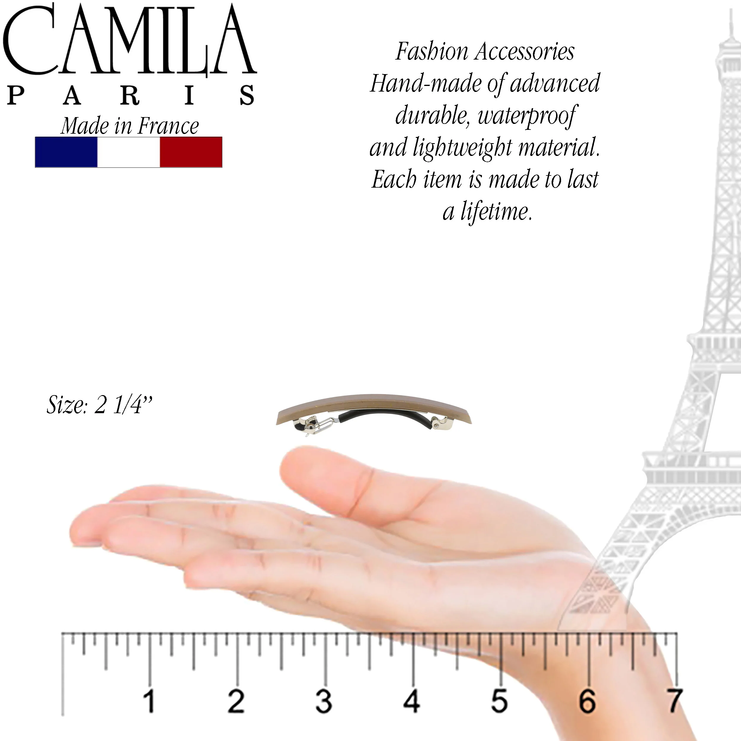 Camila Paris Skinny Rectangle No-Slip Barrette 2-Pack - Image 42