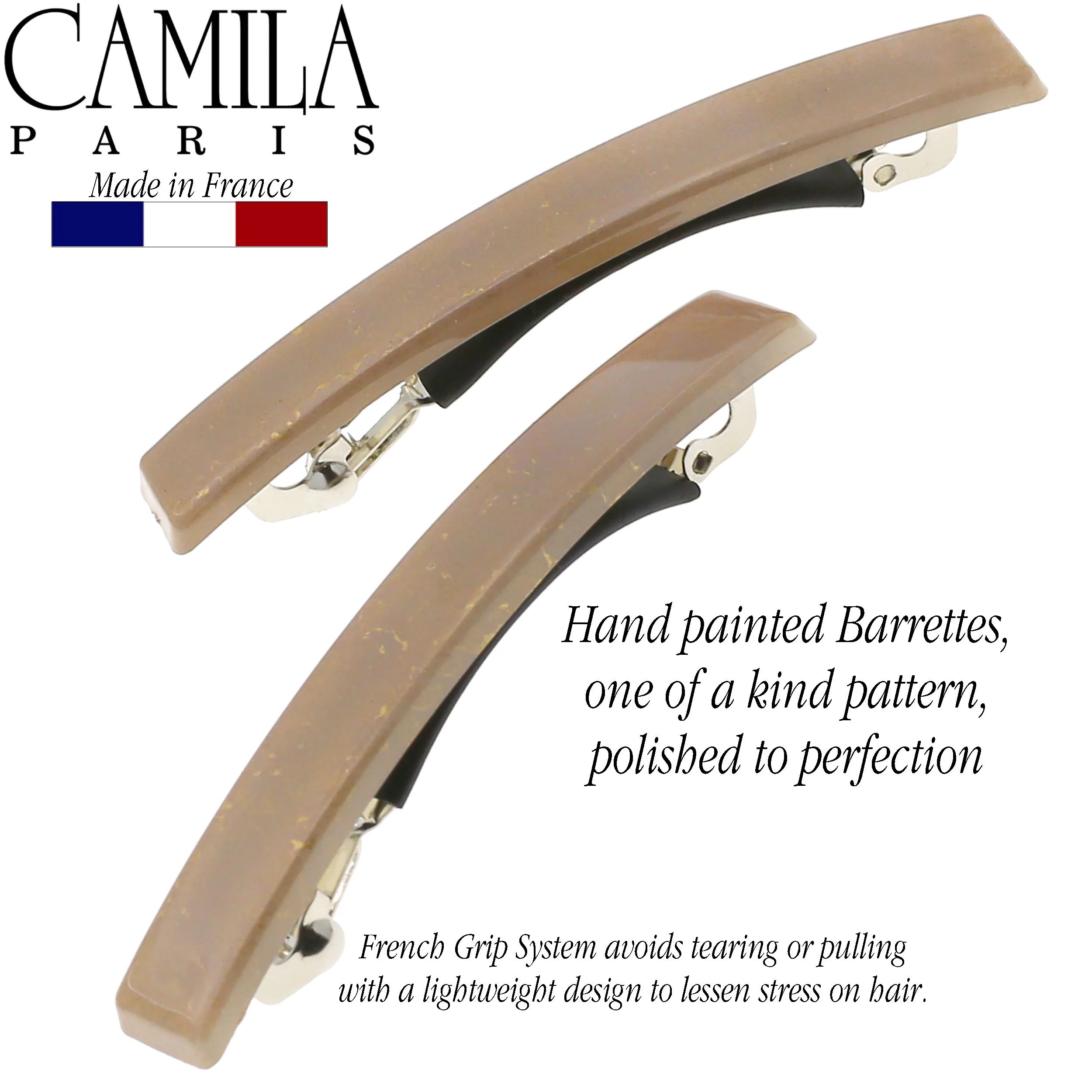 Camila Paris Skinny Rectangle No-Slip Barrette 2-Pack - Image 43