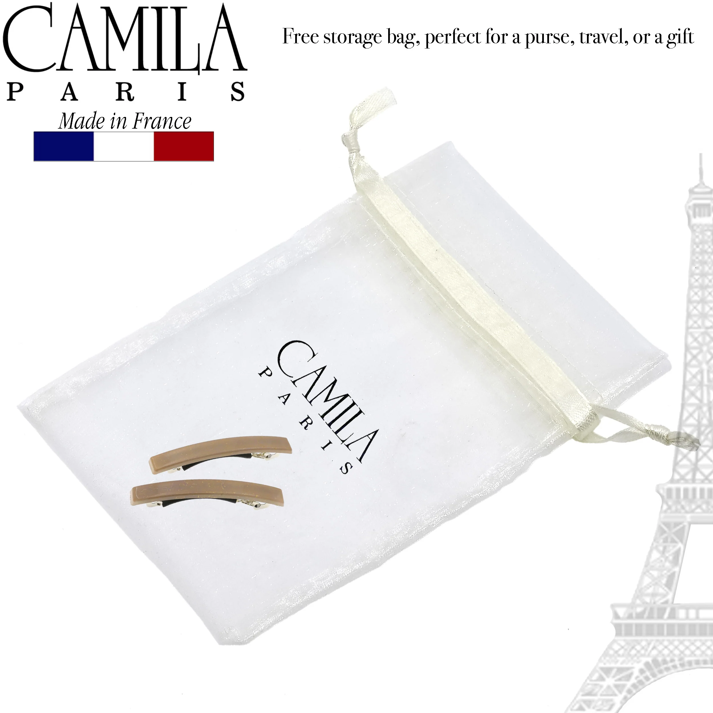 Camila Paris Skinny Rectangle No-Slip Barrette 2-Pack - Image 44