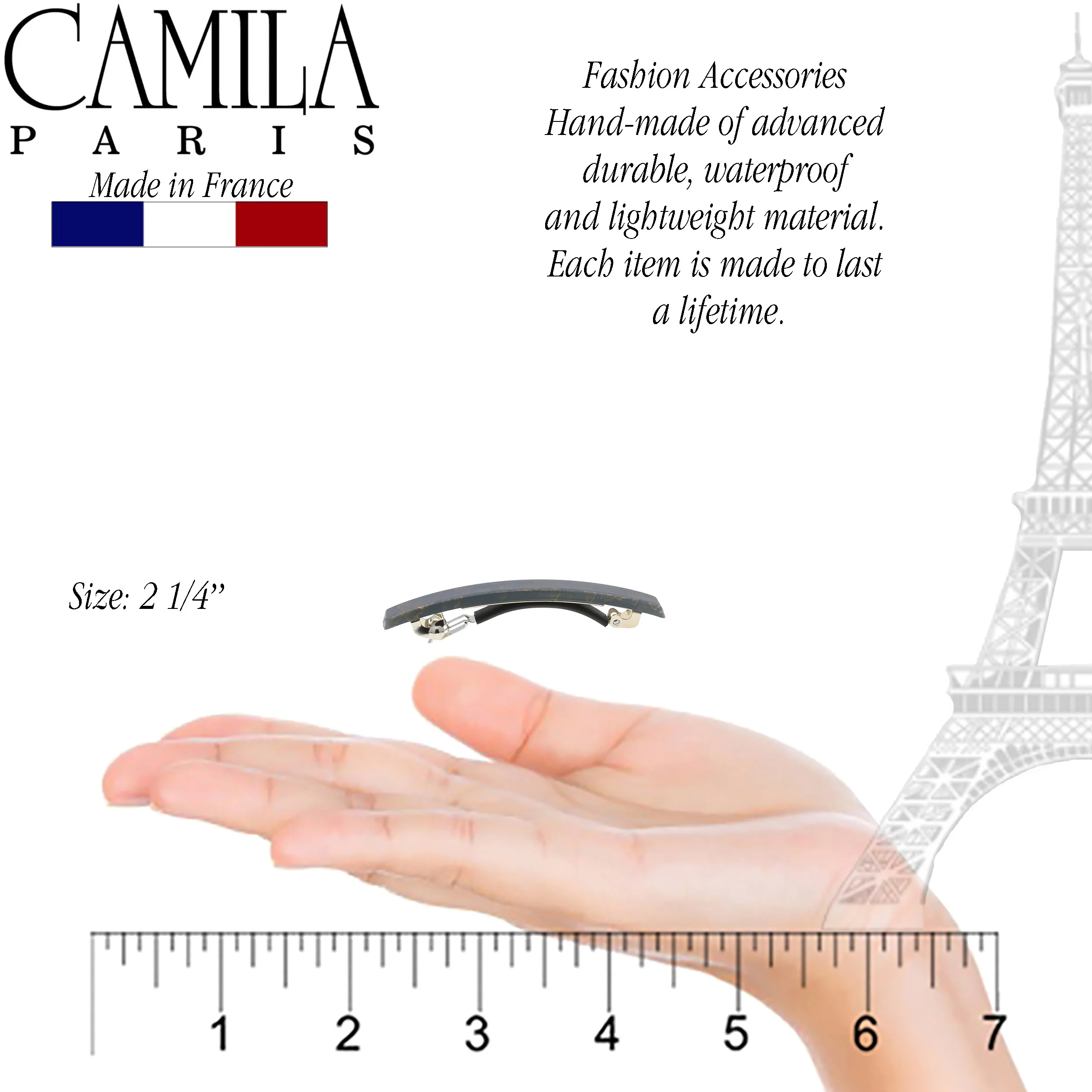 Camila Paris Skinny Rectangle No-Slip Barrette 2-Pack - Image 46