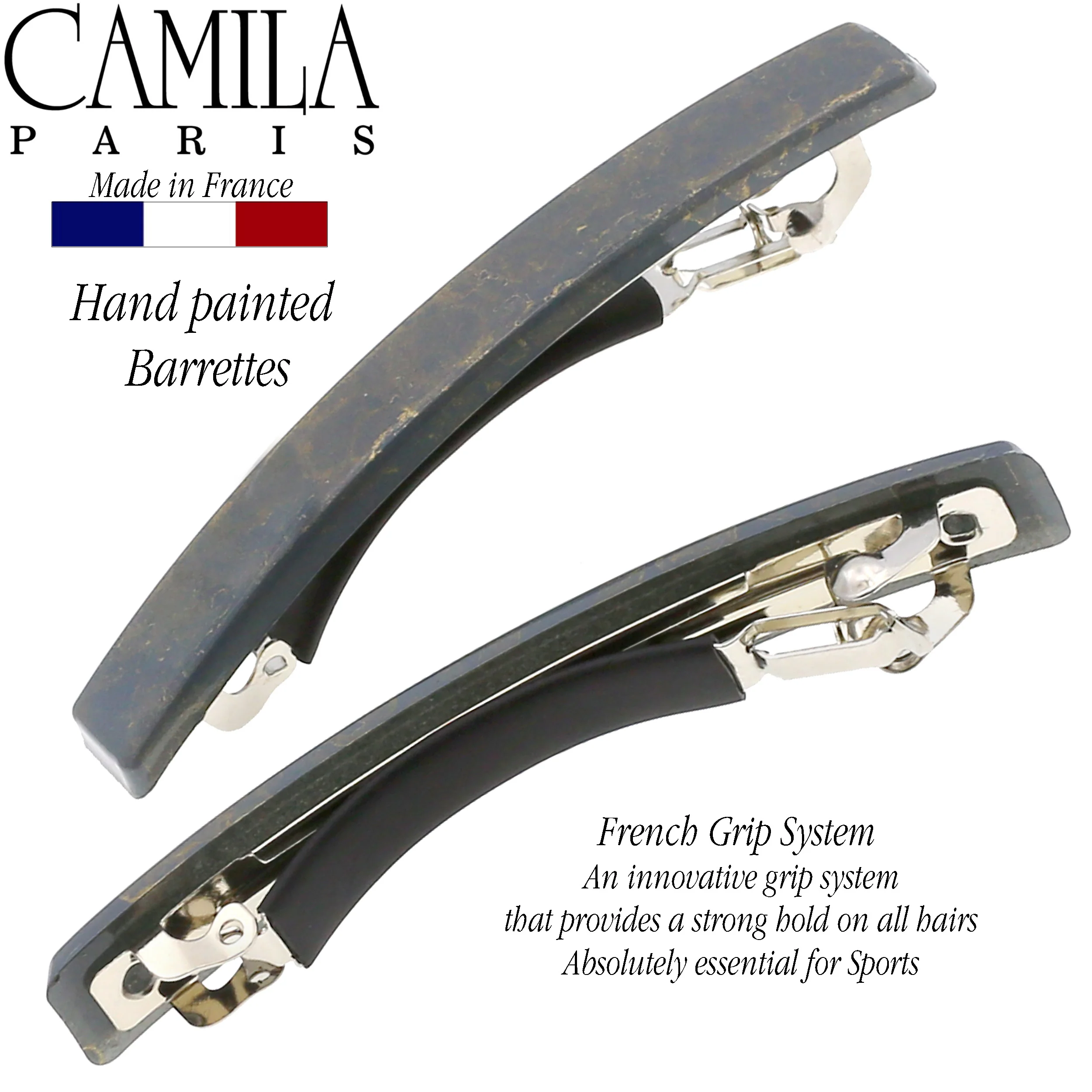 Camila Paris Skinny Rectangle No-Slip Barrette 2-Pack - Image 47