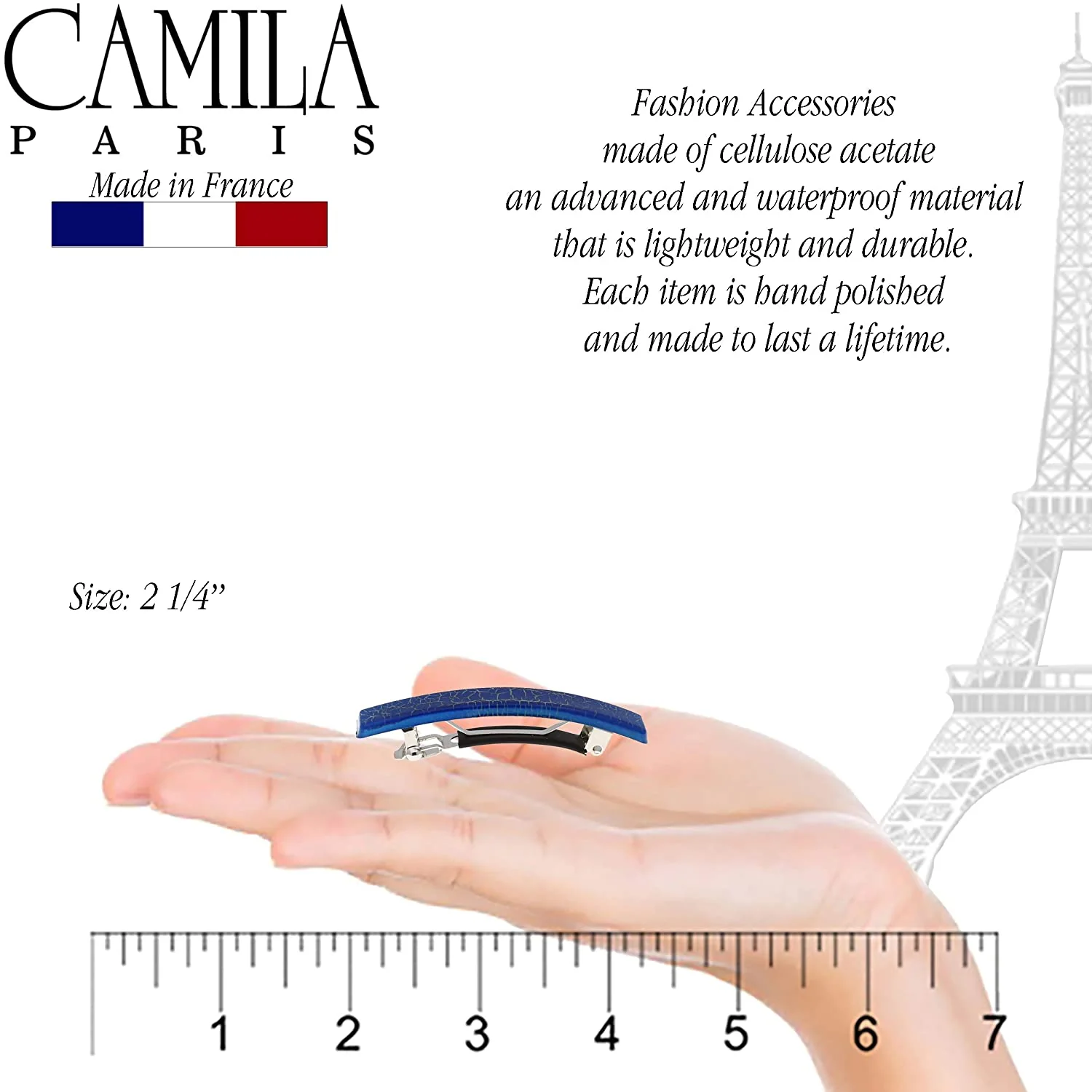 Camila Paris Skinny Rectangle No-Slip Barrette 2-Pack - Image 50