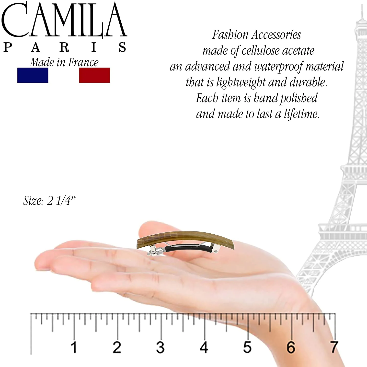 Camila Paris Skinny Rectangle No-Slip Barrette 2-Pack - Image 54