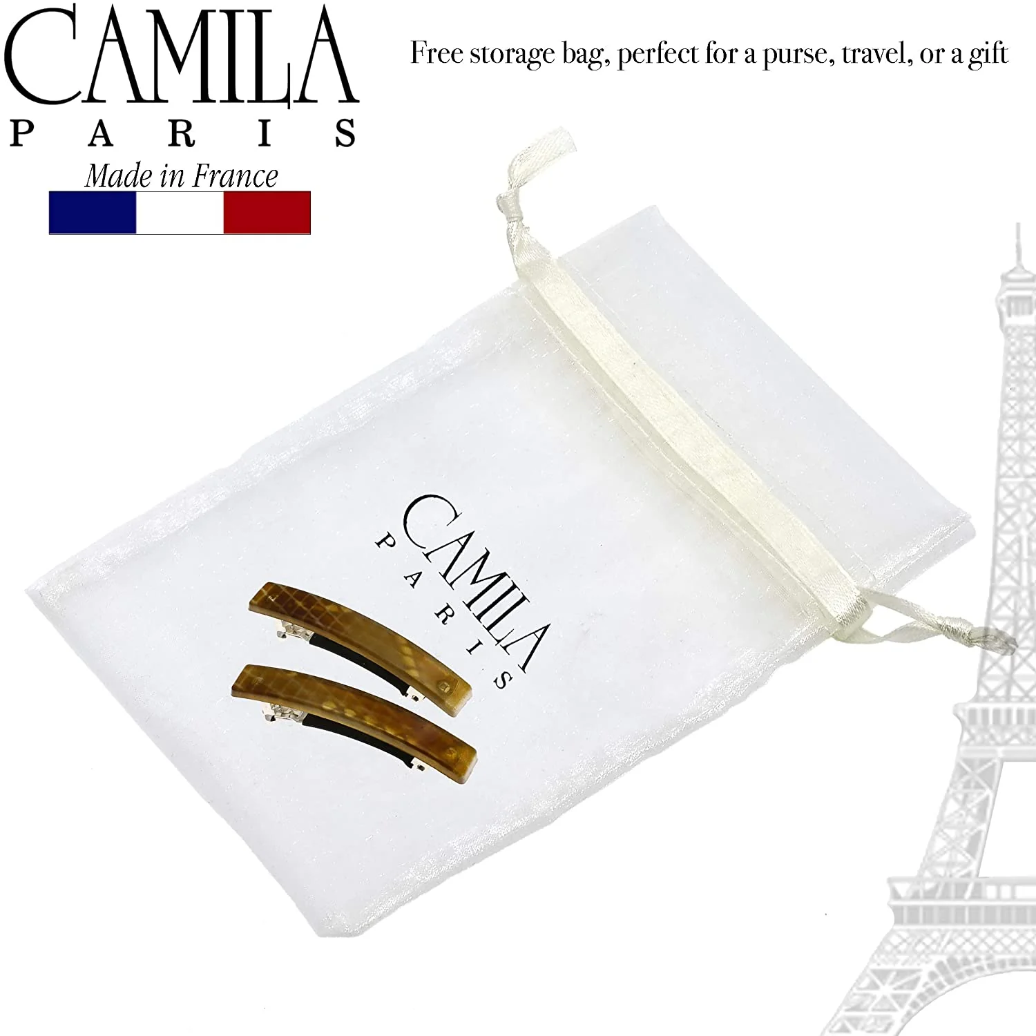 Camila Paris Skinny Rectangle No-Slip Barrette 2-Pack - Image 56