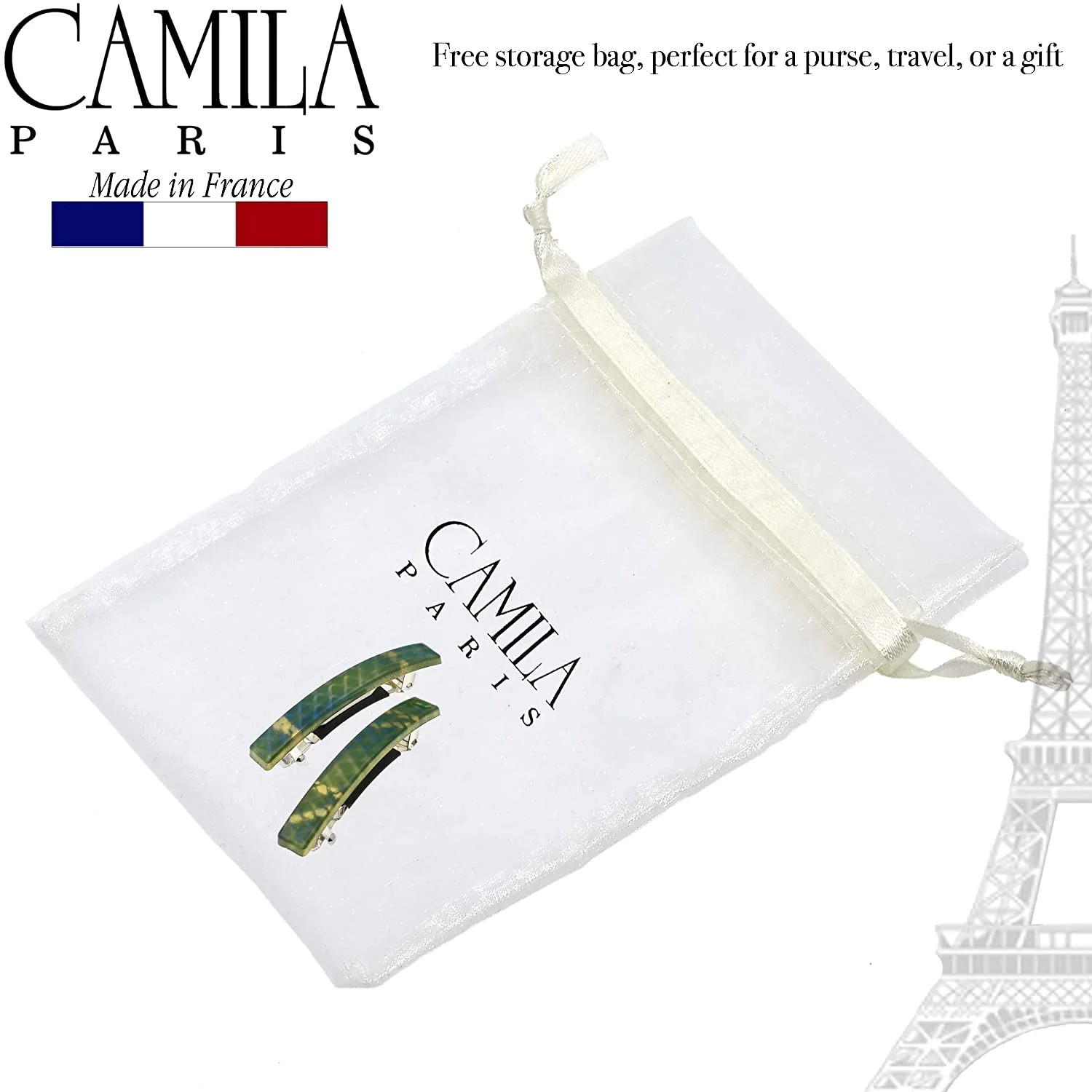 Camila Paris Skinny Rectangle No-Slip Barrette 2-Pack - Image 60
