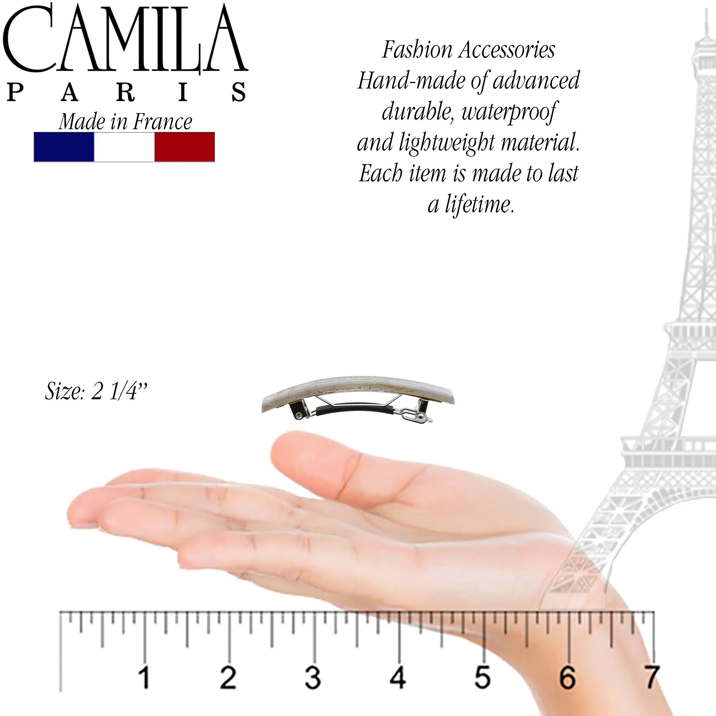 Camila Paris Skinny Rectangle No-Slip Barrette 2-Pack - Image 62