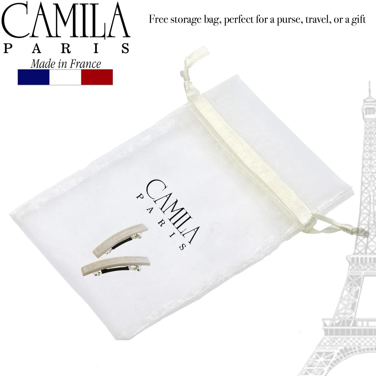 Camila Paris Skinny Rectangle No-Slip Barrette 2-Pack - Image 64