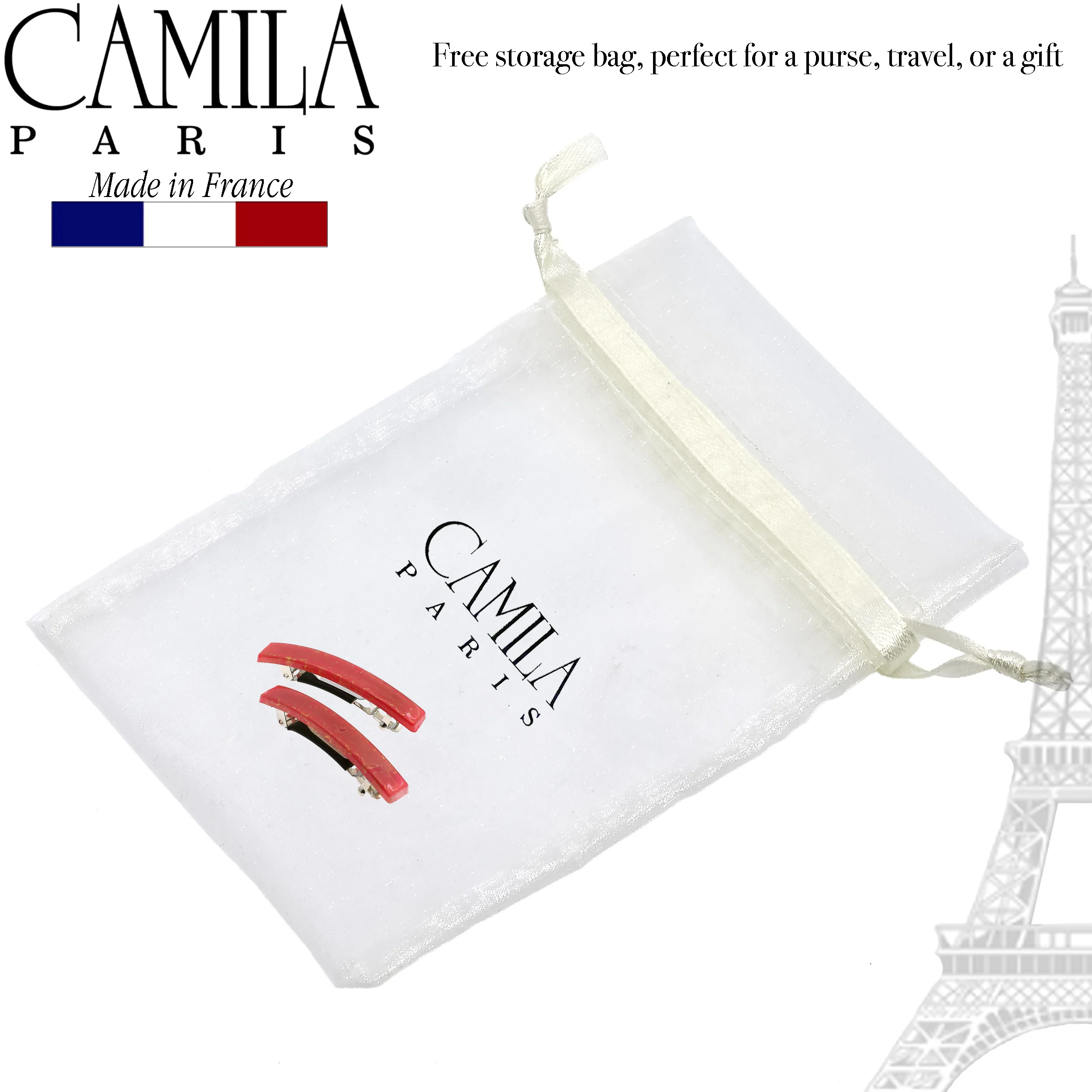 Camila Paris Skinny Rectangle No-Slip Barrette 2-Pack - Image 8