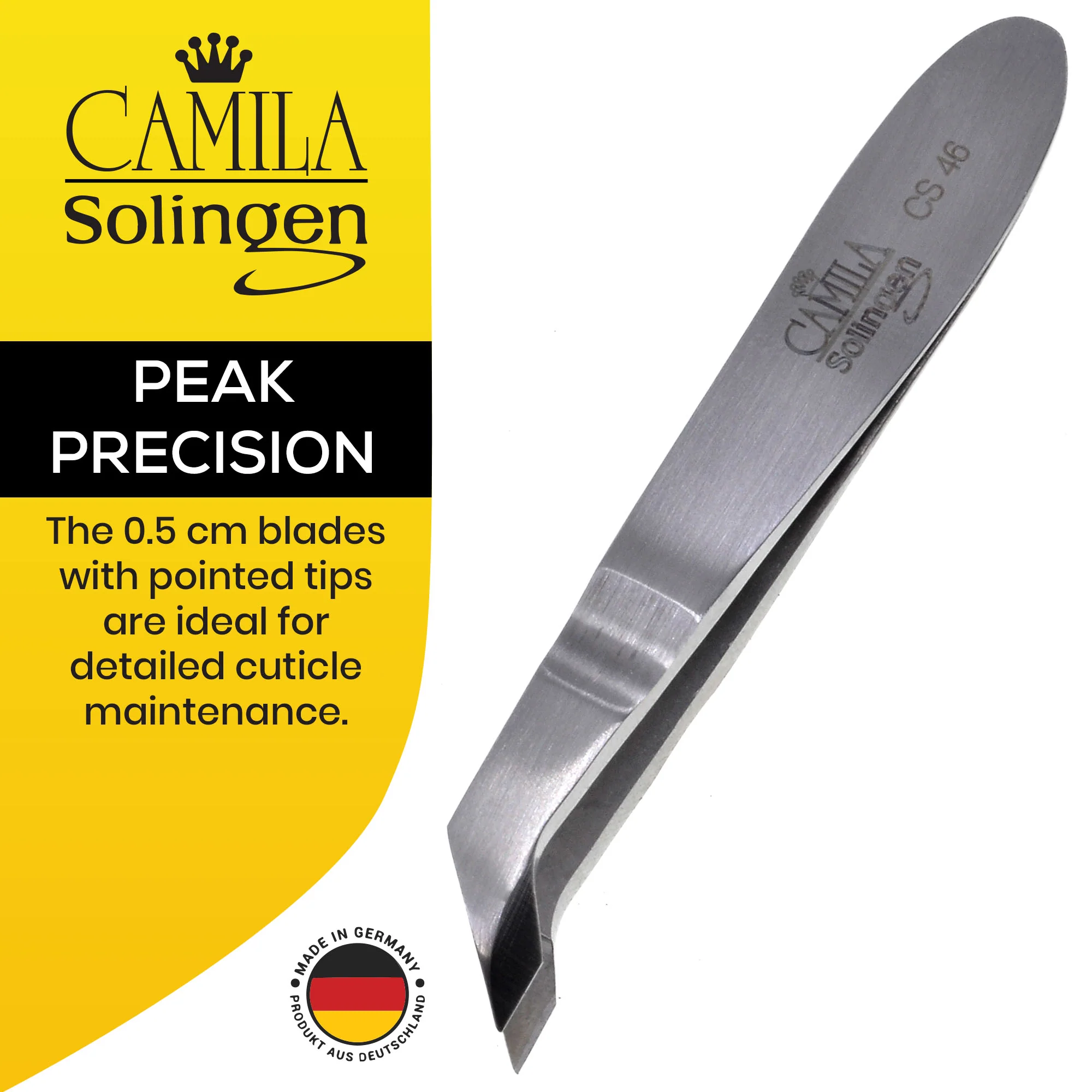 Stainless Steel Cuticle Remover - Hand Polished Cuticle Trimmer - CS46 - Image 3