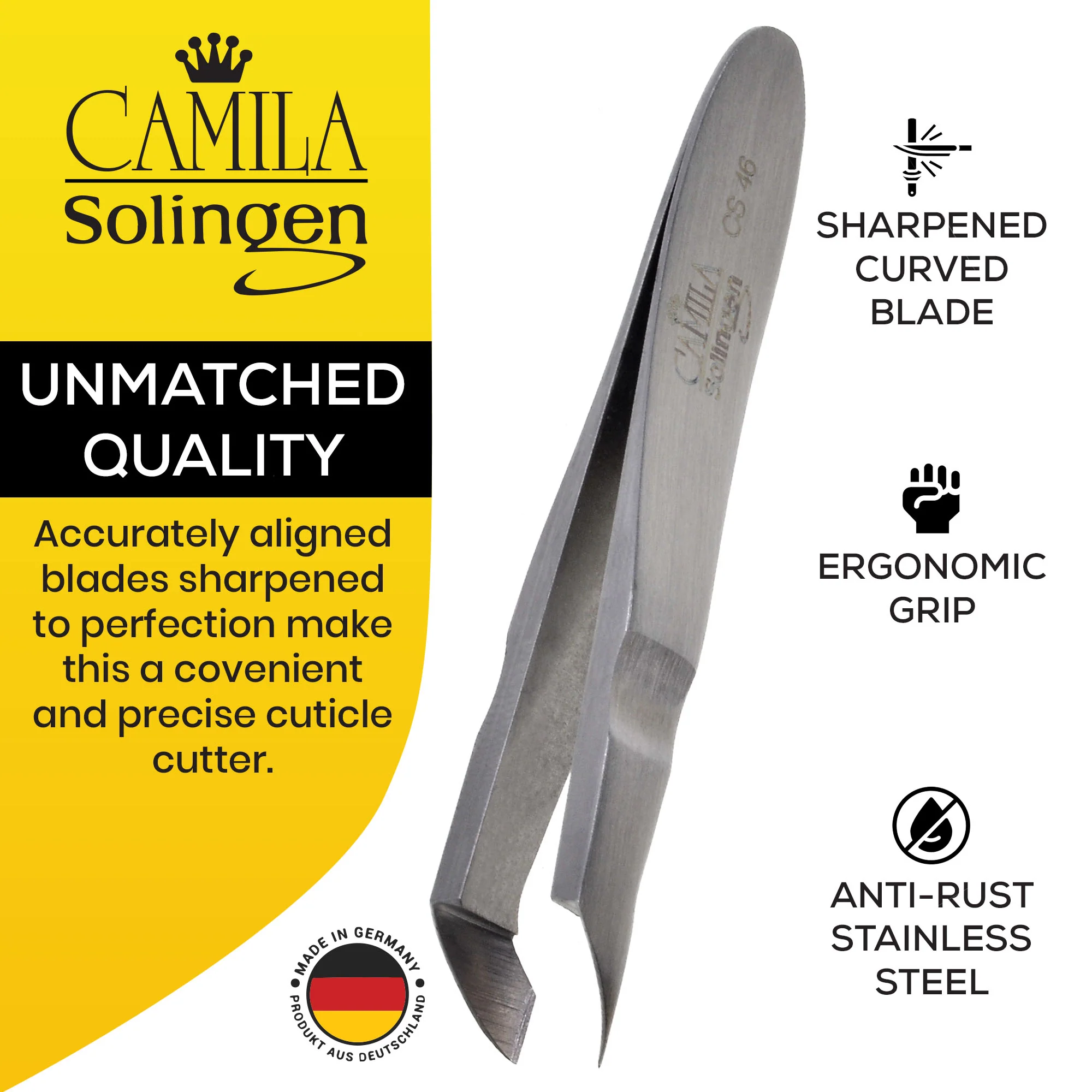 Stainless Steel Cuticle Remover - Hand Polished Cuticle Trimmer - CS46 - Image 4