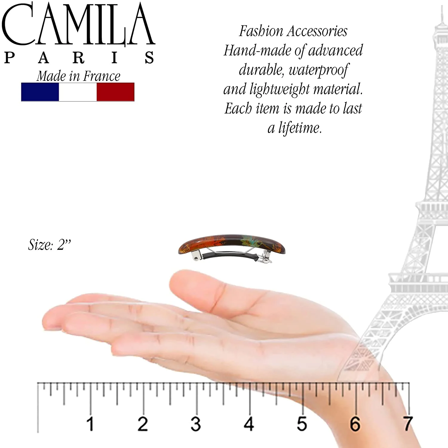 Camila Paris Thin Oval No-Slip Barrette Pair - Image 6