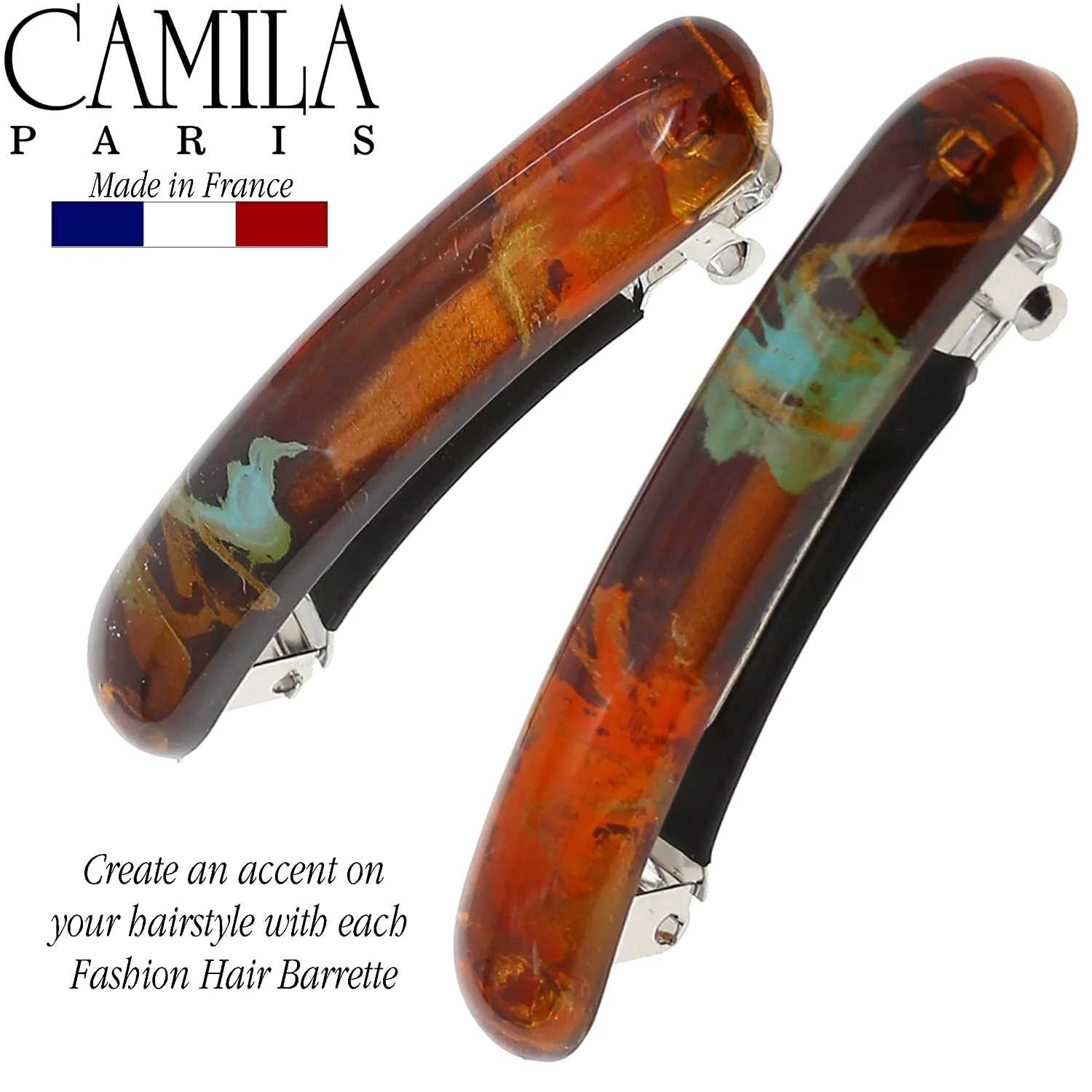Camila Paris Thin Oval No-Slip Barrette Pair - Image 7