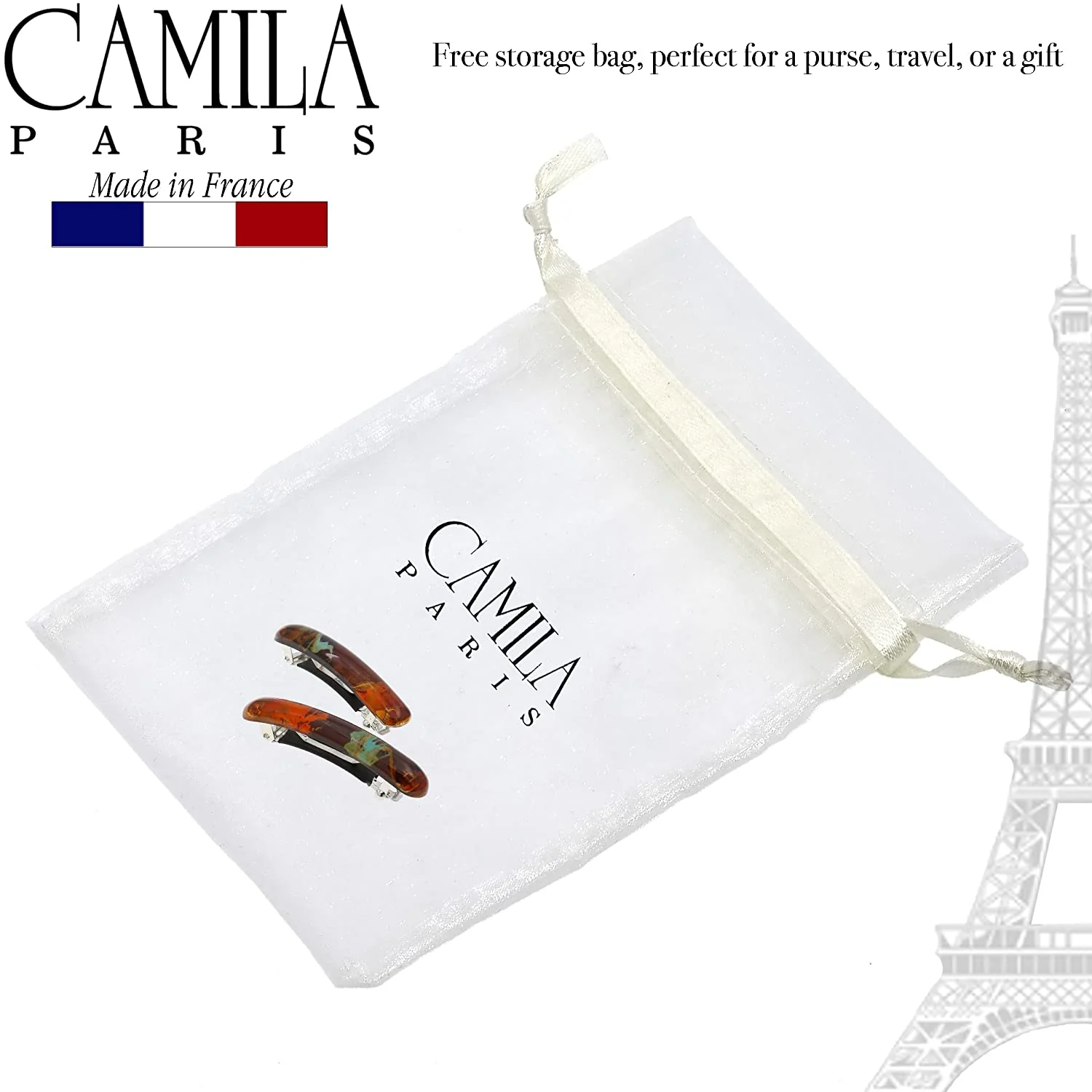 Camila Paris Thin Oval No-Slip Barrette Pair - Image 8
