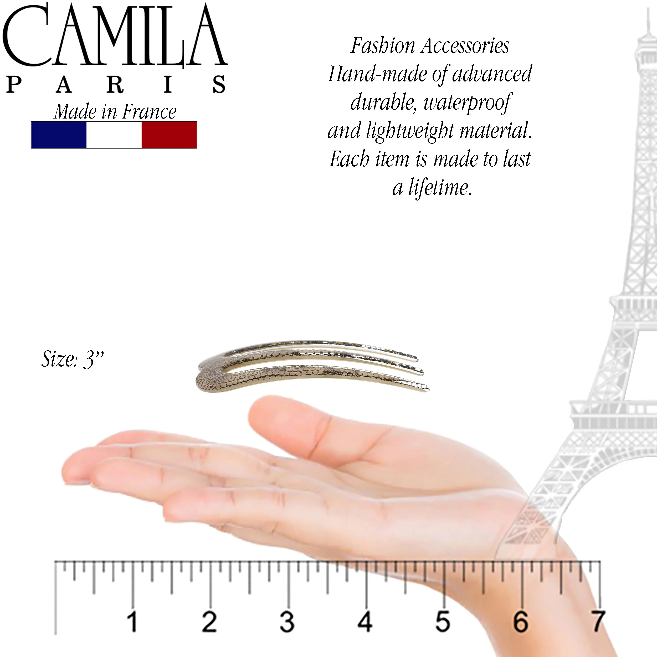Camila Paris Three-Prong Curved Hair Stick - Image 6