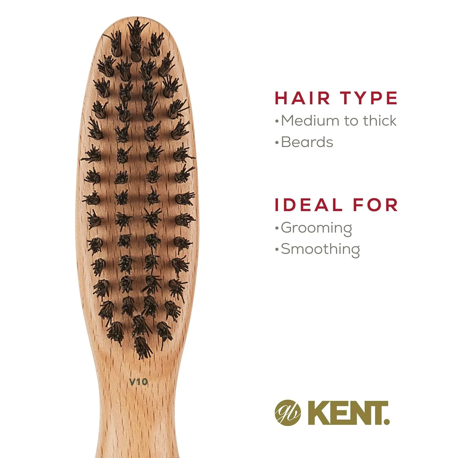 Vegan Bristle Hair and Beard Brush - Image 6